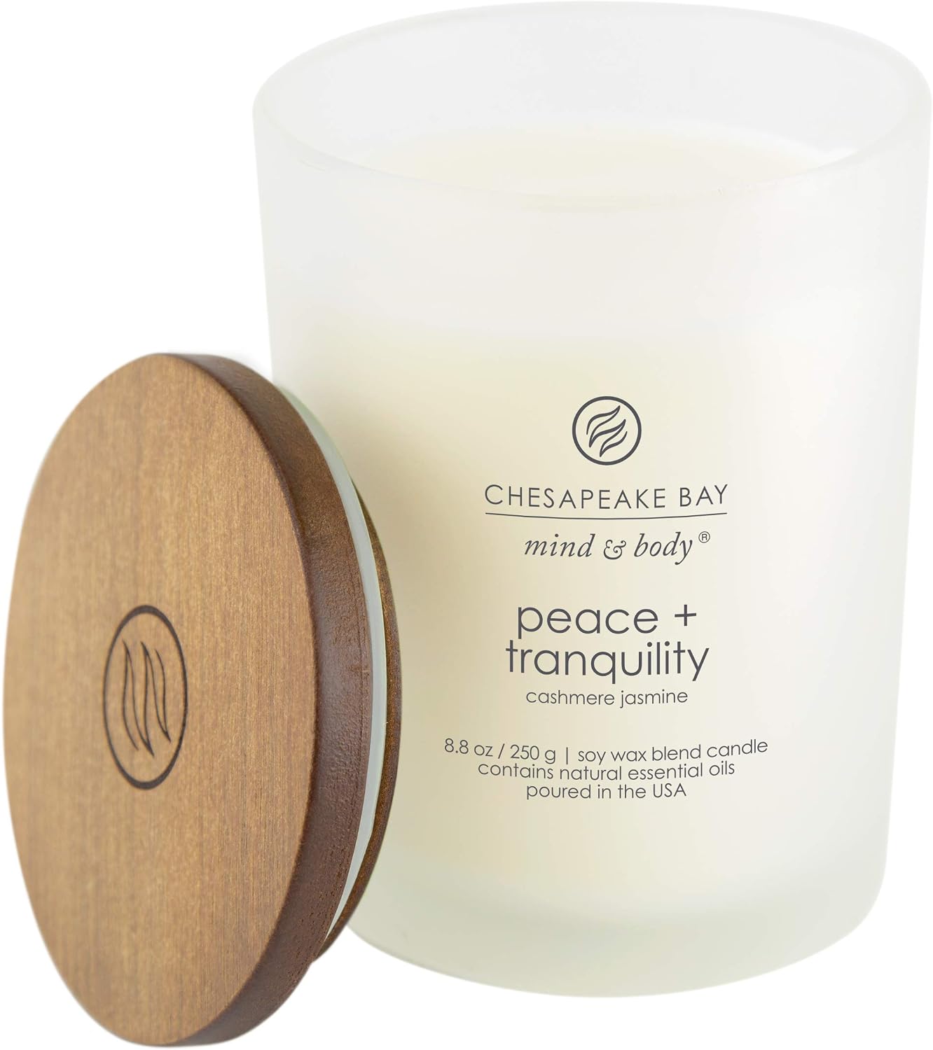 Chesapeake Bay Balance + Harmony Scented Candle Water Lily Pear Fragrance 50 Hours Burn Time Warm & Decorative Soy Wax Blend