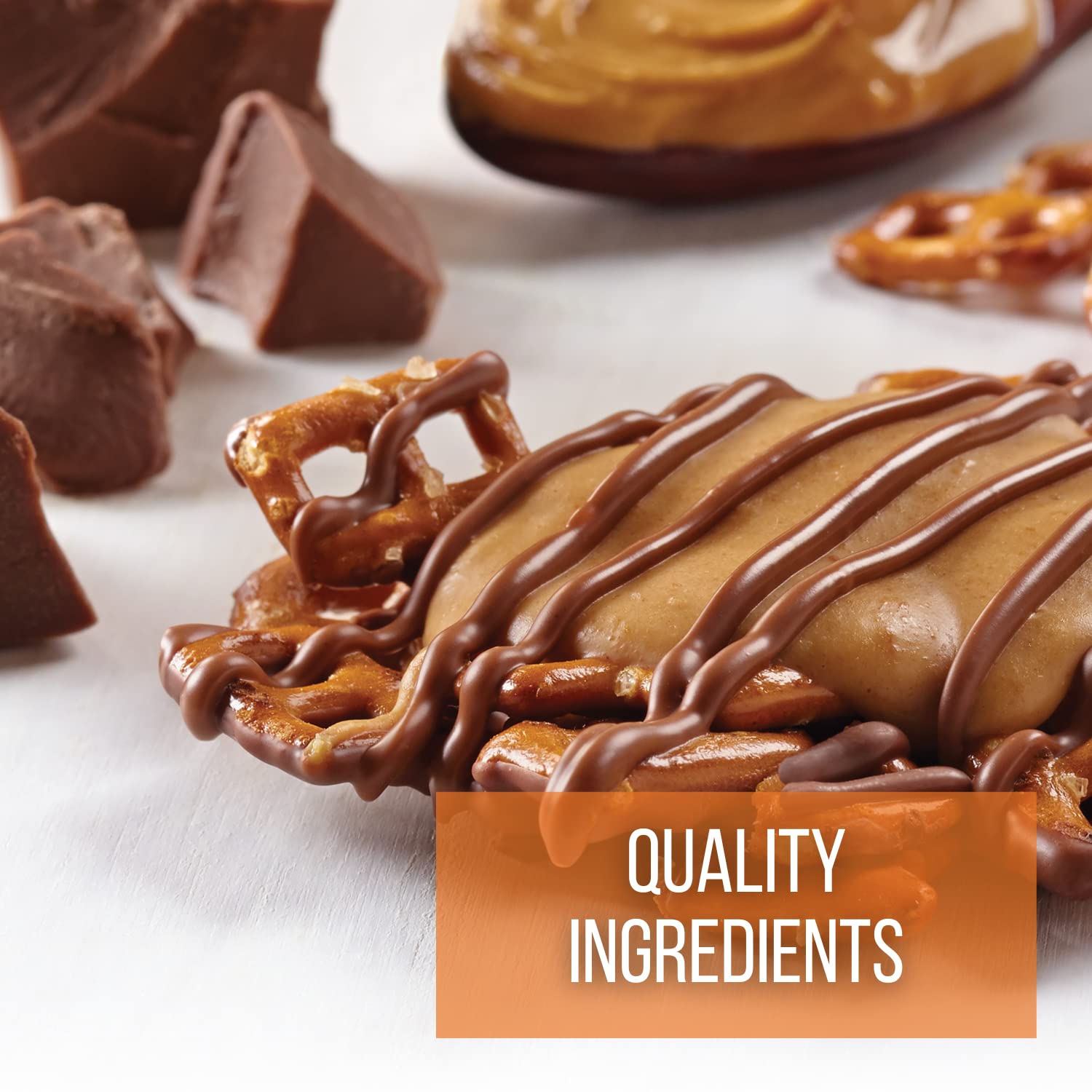 Edward Marc Snappers Sweet Caramel & Pretzels Cluster - Crunchy Pretzel Snack With Milk Chocolate For Adults And Kids - 6 oz (pack of 1)
