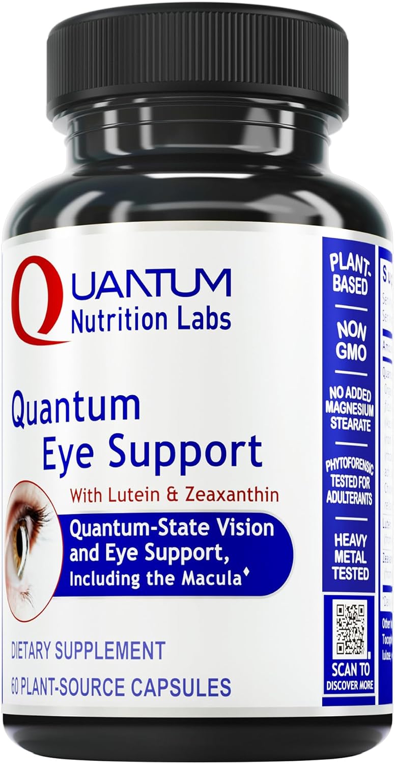 Quantum Nutrition Labs Eye Support - Eye Health Vitamins, Lutein and Zeaxanthin Eye Supplements for Adults and Seniors, Supports Macular Health