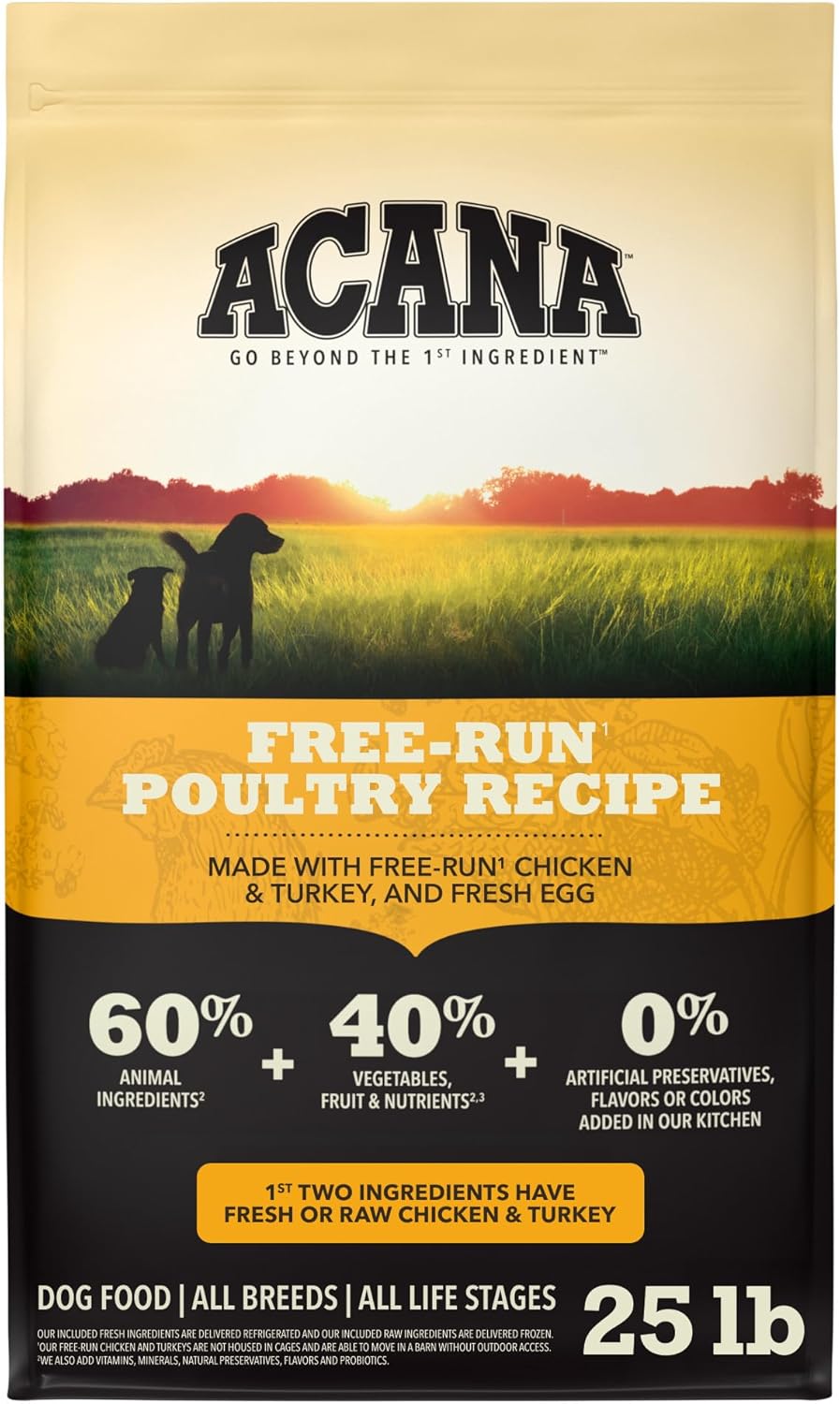 ACANA Grain Free Dry Dog Food Red Meat Recipe 4.5lb. Bag | Freeze Dried, Grain Free, High Protein, Made in the USA, Omega-3 Fatty Acids, Digestive Health, Global Quality Ingredients