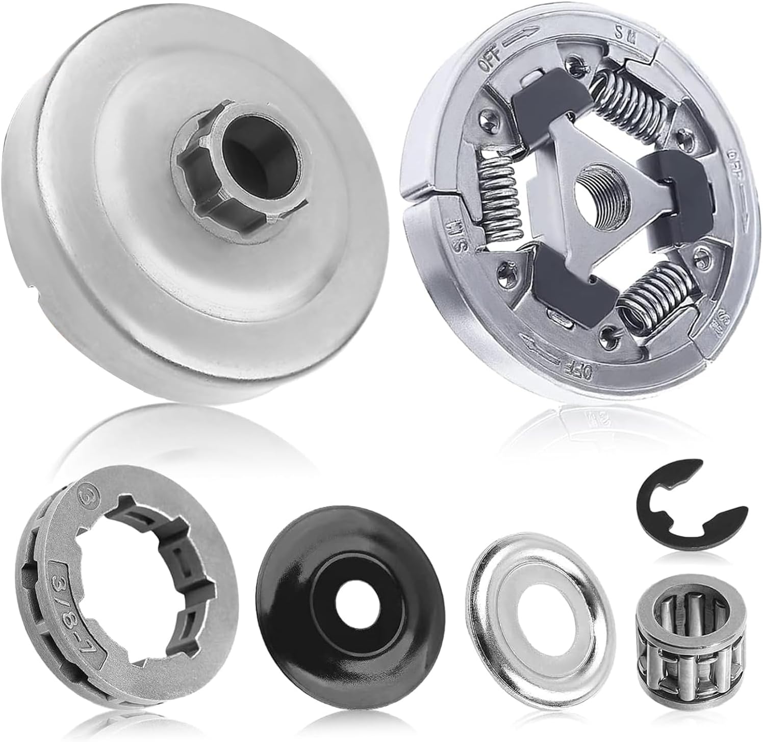 3/8 Clutch Drum Rim Sprocket Needle Bearing Kit for Stihl 044 046 MS440 MS460 MS461 MS441 MS361 MS362 MS362C Chainsaw # 1128 007 1000
