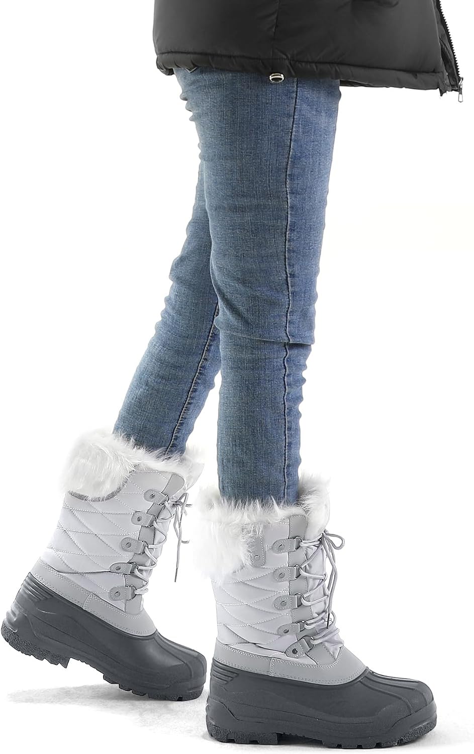 mysoft Women's Snow Boots Waterproof Mid-Calf Winter Boots