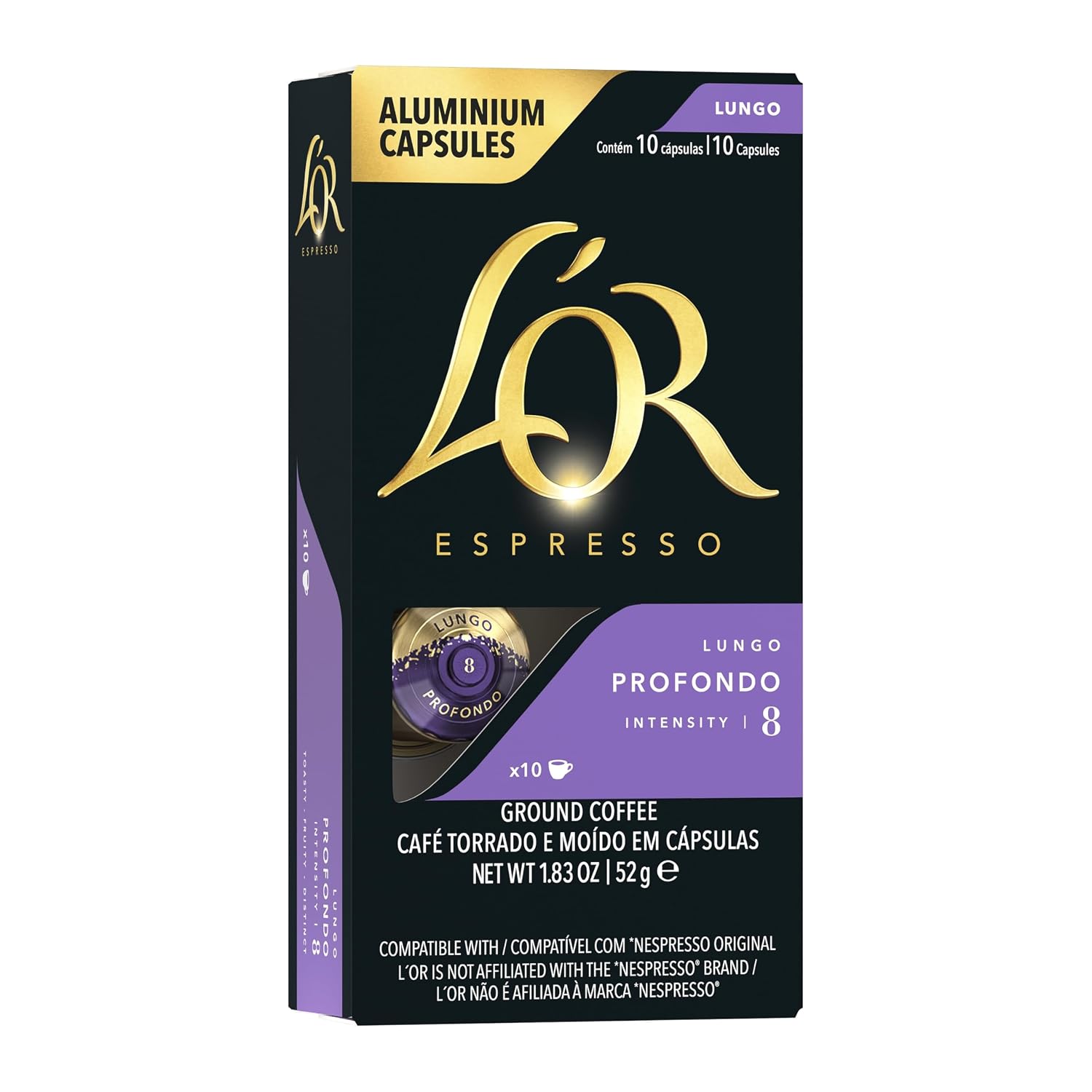 L'OR Espresso Capsules, Medium Roast, Chocolate, 10 Capsules
