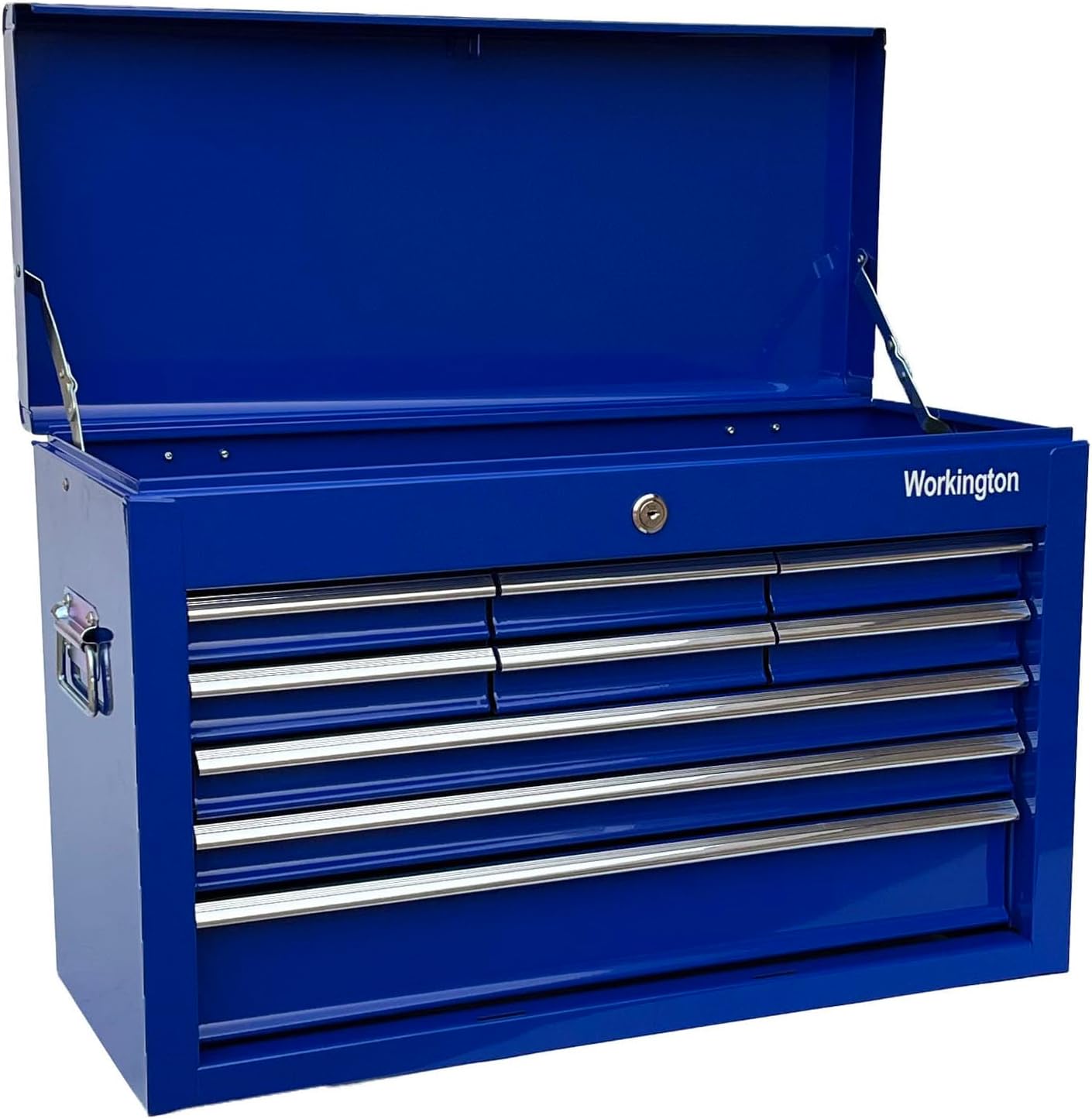 Workington Portable Metal Tool Chest with 9 Drawers, 24" 9-Drawer Tool Chest Cabinet with Ball Bearing Drawer Slides