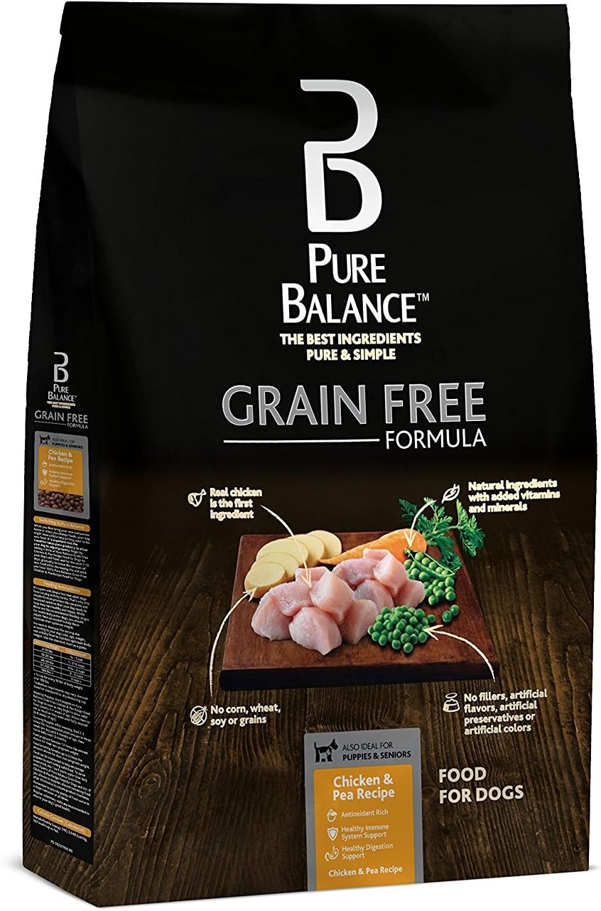 Pure Balance Grain Free Formula, Salmon & Pea Recipe, Dog Food, 4 lbs