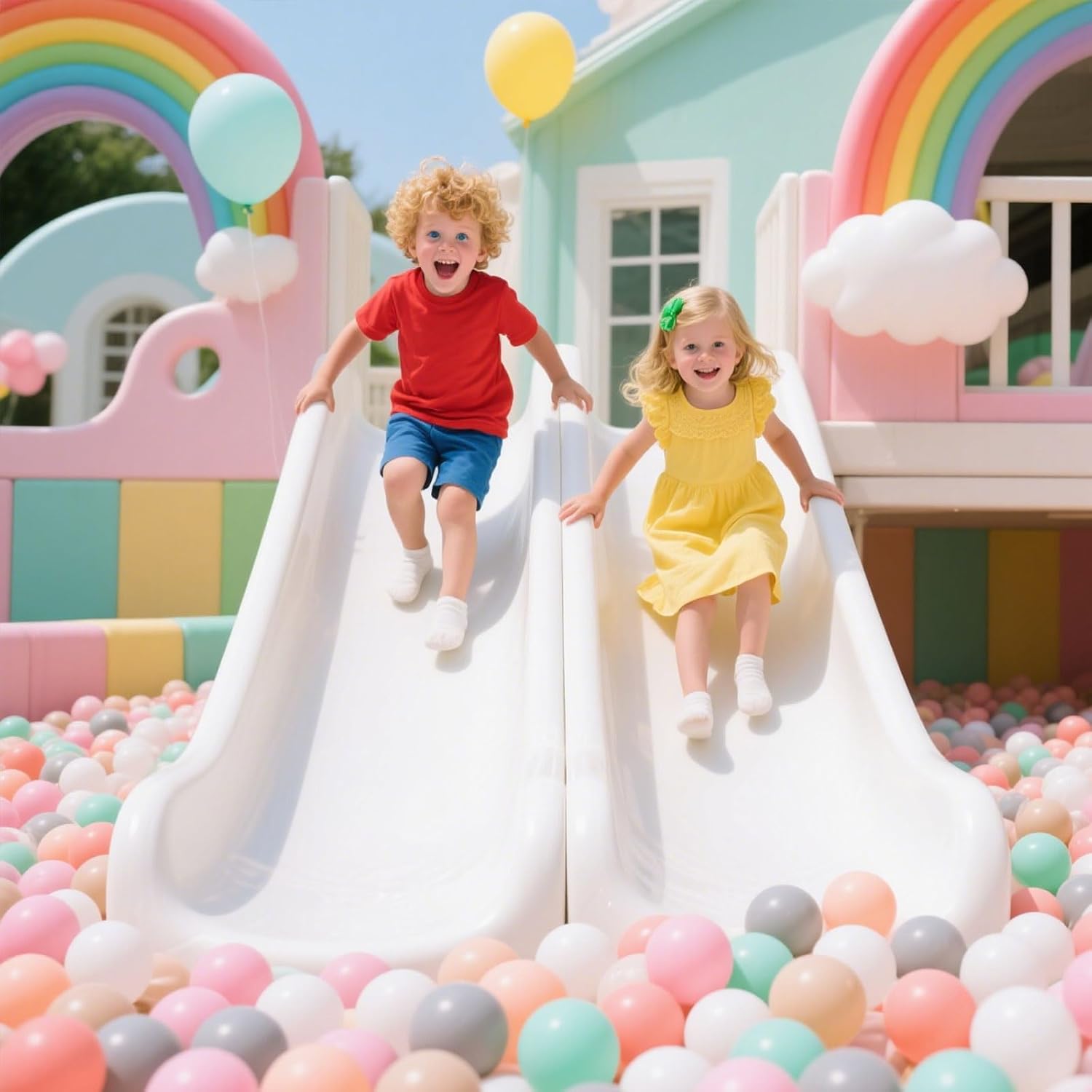 GOGOSO Ball Pit Balls 100 PCS for Toddles, Kids Plastic Balls for Ball Pit, Pool, Pink Party Accessories, Birthday Decoration