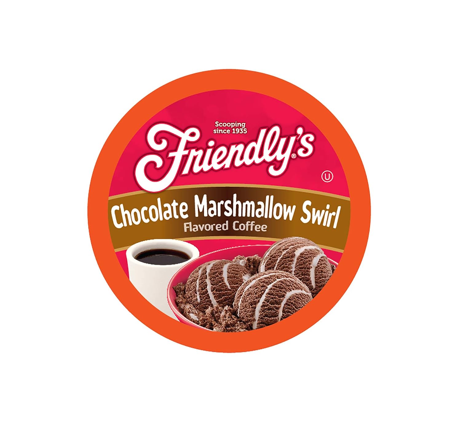 Friendly's Chocolate Mint Ice Cream Flavored Coffee Pods for Keurig K Cup Brewers, Mint Chocolate Chip, 40 Count (Pack of 1)
