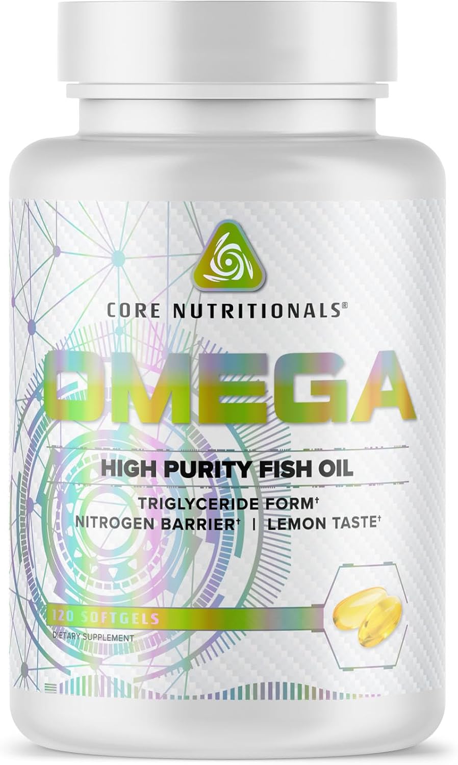 Core Nutritionals Omega Fish Oil, Heart Health Support, 120 Softgels