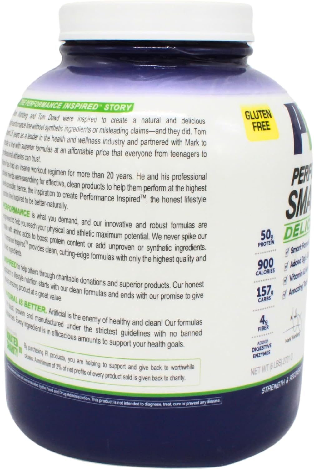 Performance Inspired Nutrition Smart Mass Gainer – 50G Protein, 900 Calories, Creatine, L-Glutamine & Digestive Enzymes – Muscle Recovery & Growth – Chocolate Milkshake – 6 lb | 50G Protein - 900 Calories - Creatine, L-Glutamine & Digestive Enzymes