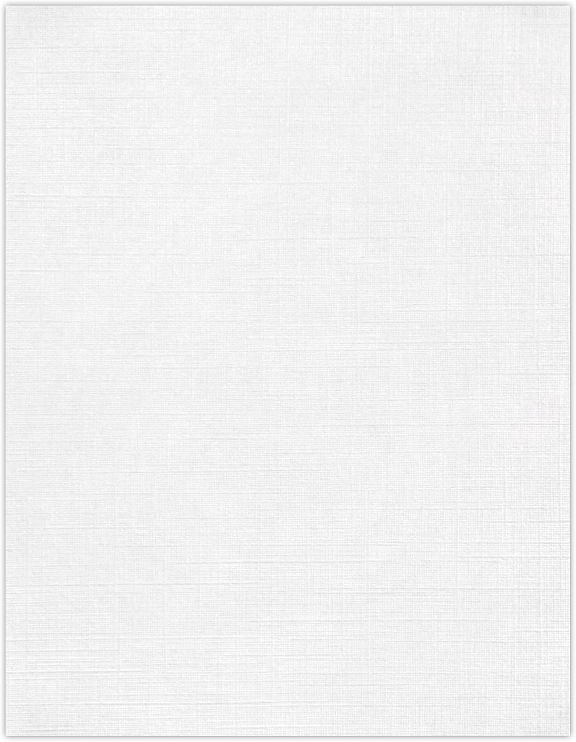 LUXPaper 8.5" x 11" Linen Paper | Letter Size | White Linen | 24lb. Paper Weight (60lb. Text) | 50 Qty
