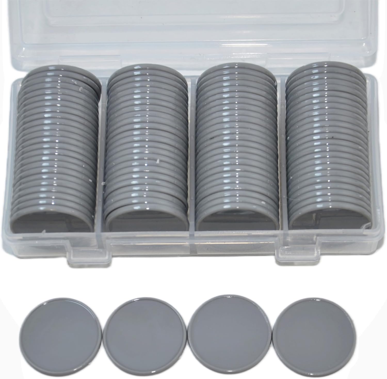 Smartdealspro Set of 100 25MM/1 Inch Opaque Plastic Learning Counting Counters Poker Chips (Red)