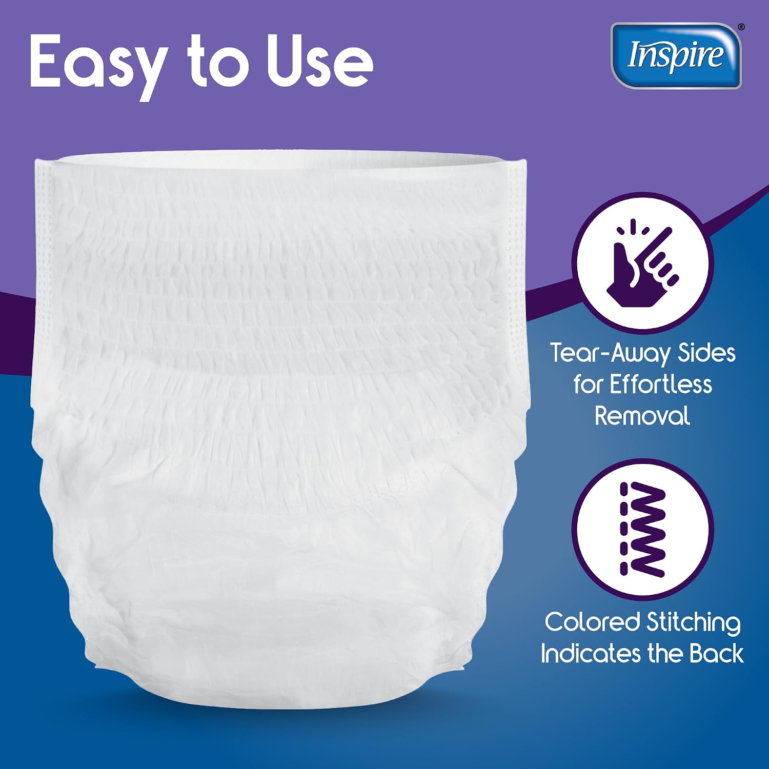 Inspire Protective Underwear for Men and Women with Incontinence | Adult Diapers | Disposable Underwear for Adults | Adult Pull Ups - 4 Bags of 14 | 56 Total (Extra Large)