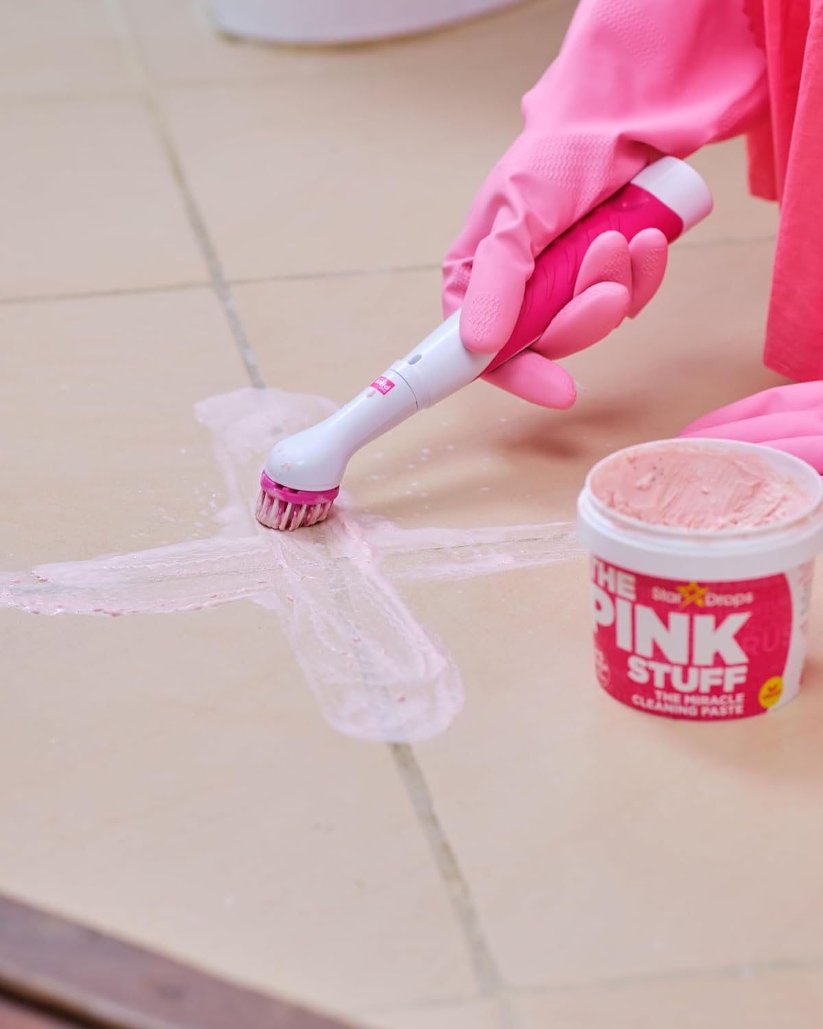 The Pink Stuff Miracle Scrubber Kit, Electric Cleaning Tool Set