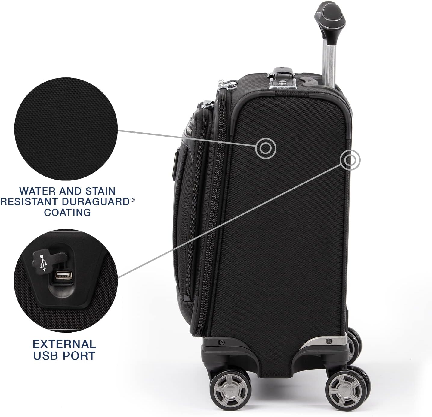 Travelpro Platinum Elite Underseat Spinner Tote Bag with USB Port