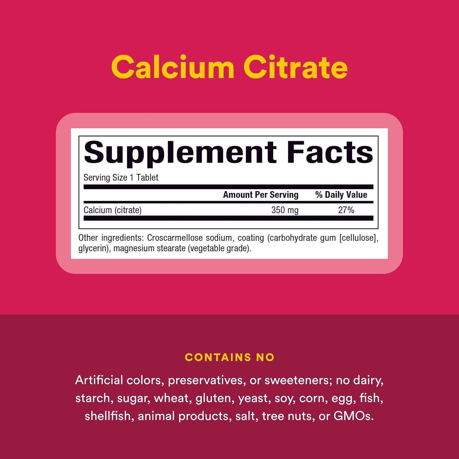 Natural Factors, Calcium Citrate, Helps Maintain Strong Bones and Teeth, 90 tablets (90 servings)