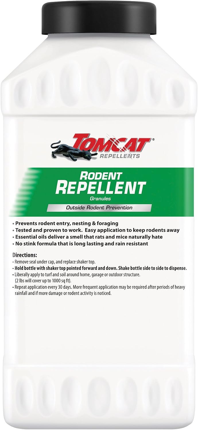 Tomcat Repellents Rodent Repellent Ready-to-Use with Comfort Wand, 1 gal. | For Indoor and Outdoor Mouse and Rat Prevention, Peppermint Oil Spray for Rodents with Cinnamon & Garlic Essential Oils