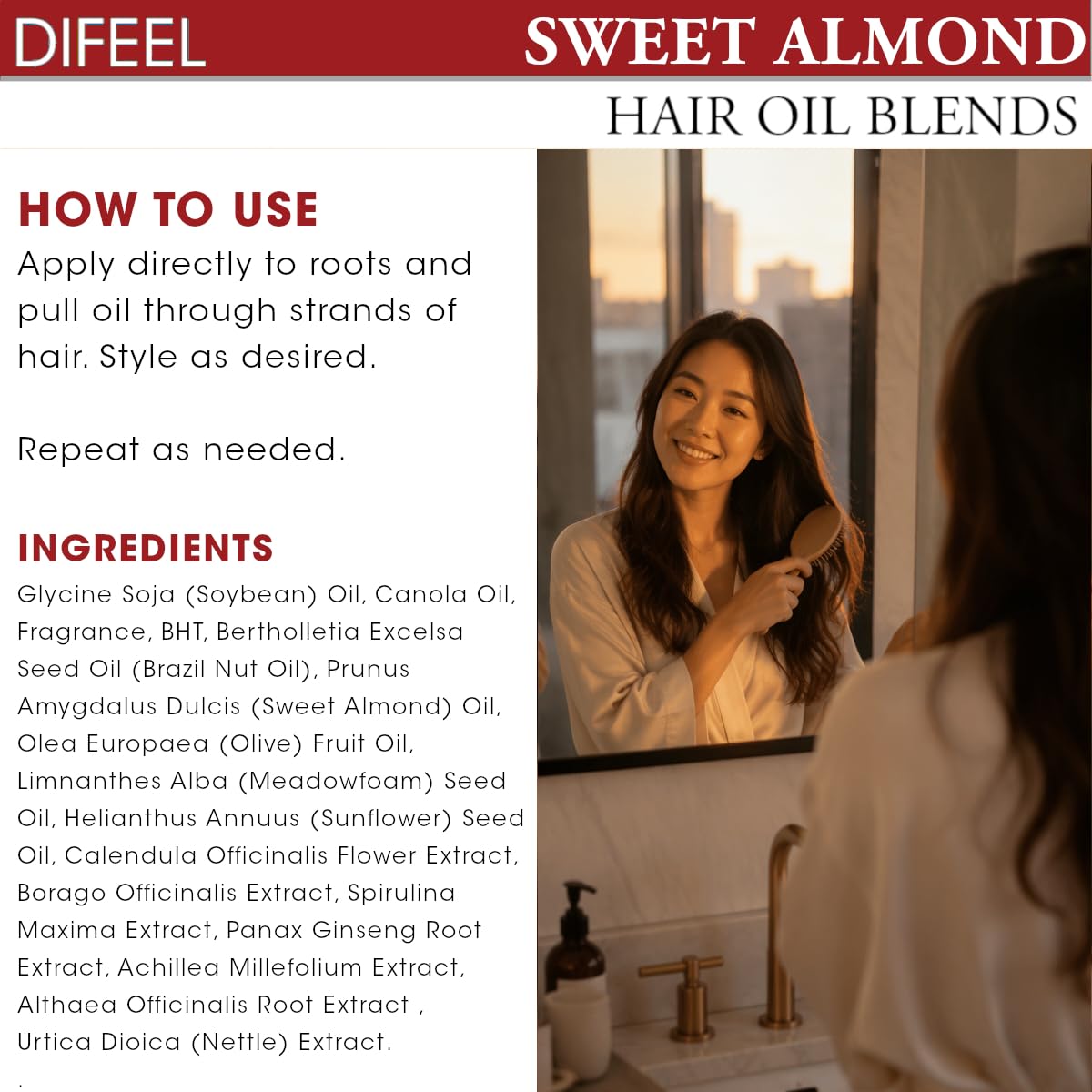 Difeel Peppermint Hair Oil Blend - Travel Size 2.5 ounce