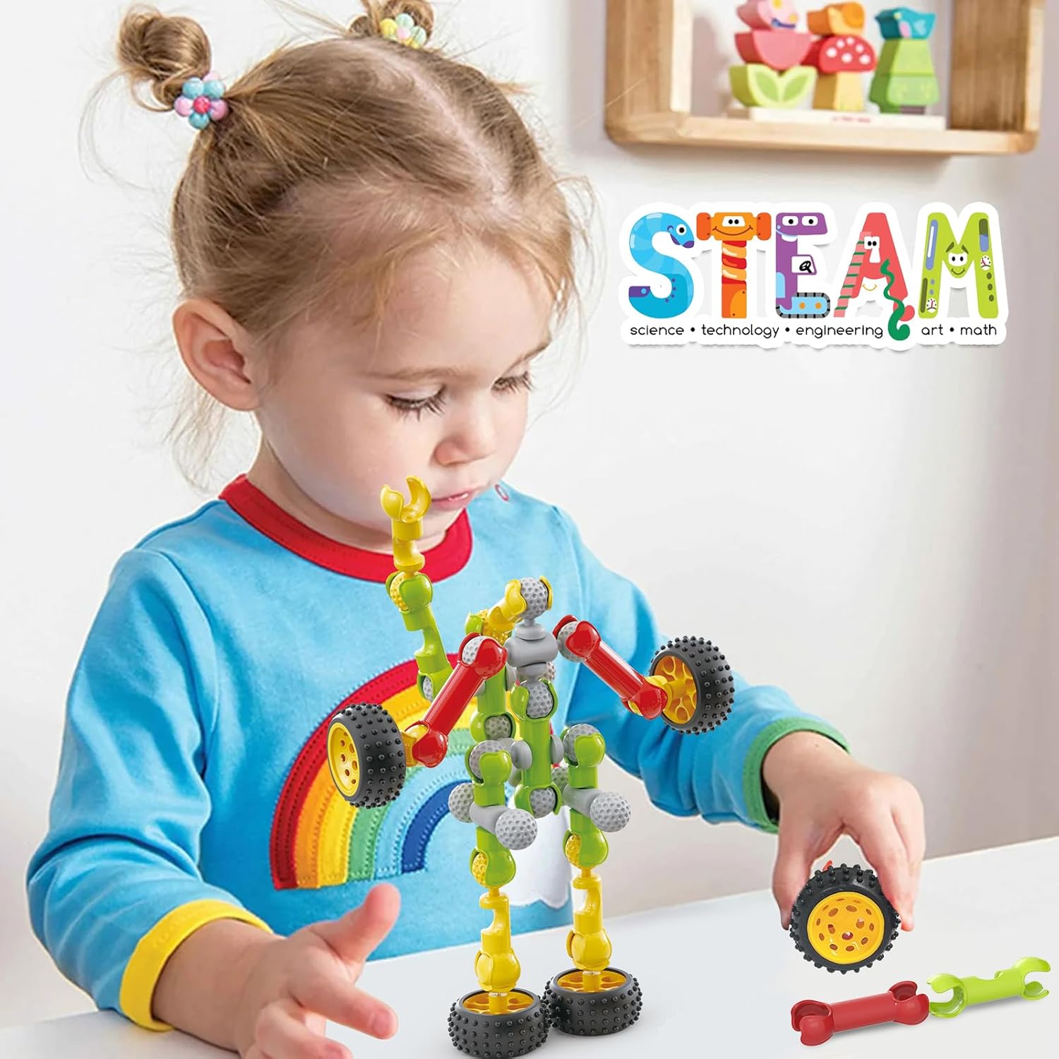 Huaker STEM Building Toys for 3 4 5 6 7 8 Year Old Boys Girls Birthday Gift