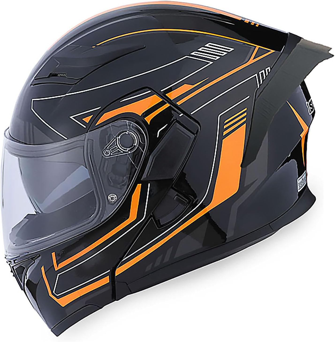 1Storm Motorcycle Modular Full Face Helmet Bike Flip up Dual Visor Sun Shield: HB89 Matt Black