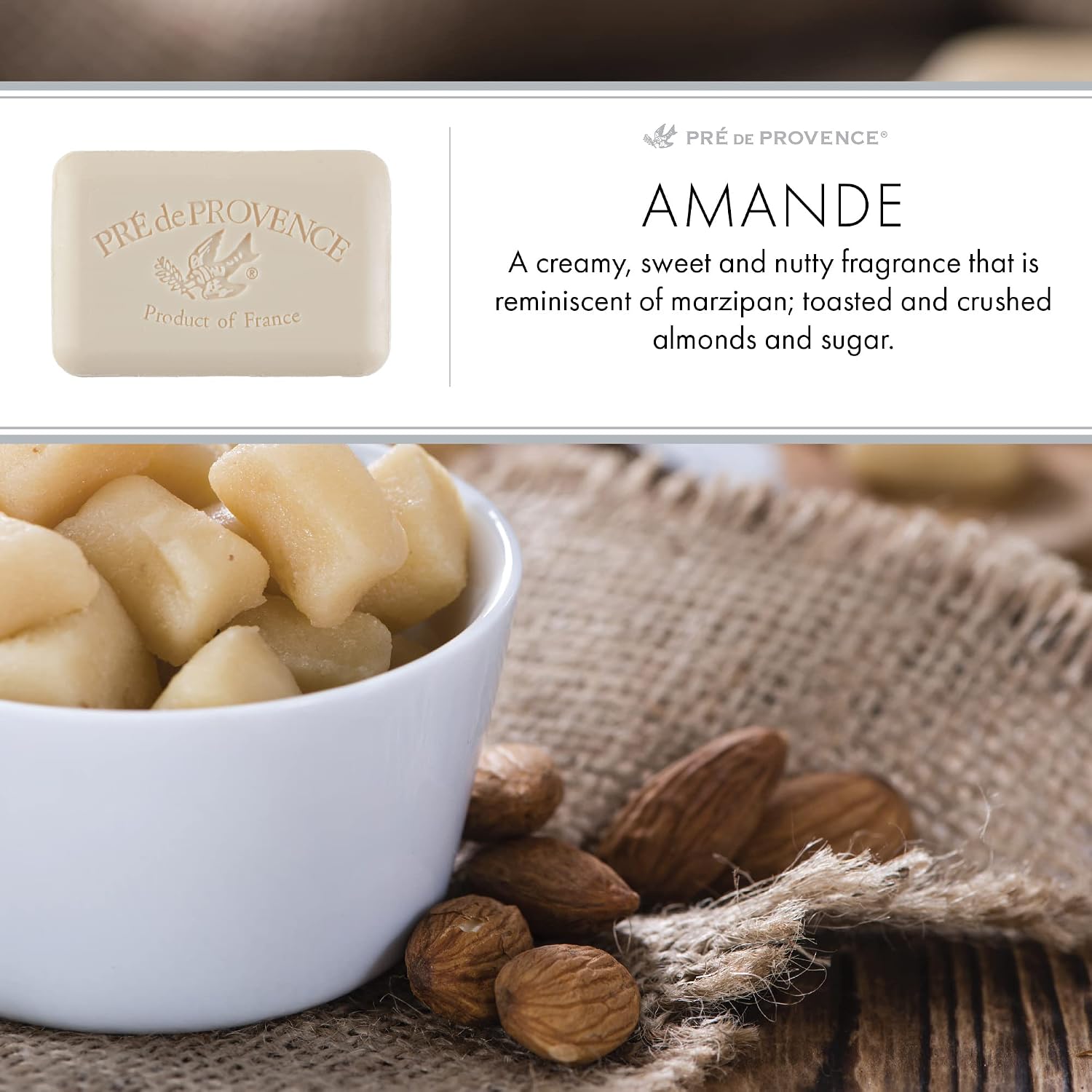 Pre de Provence Artisanal Soap Bar, Enriched with Organic Shea Butter, Natural French Skincare, Quad Milled for Rich Smooth Lather, 8.8 Ounce, Ocean Air