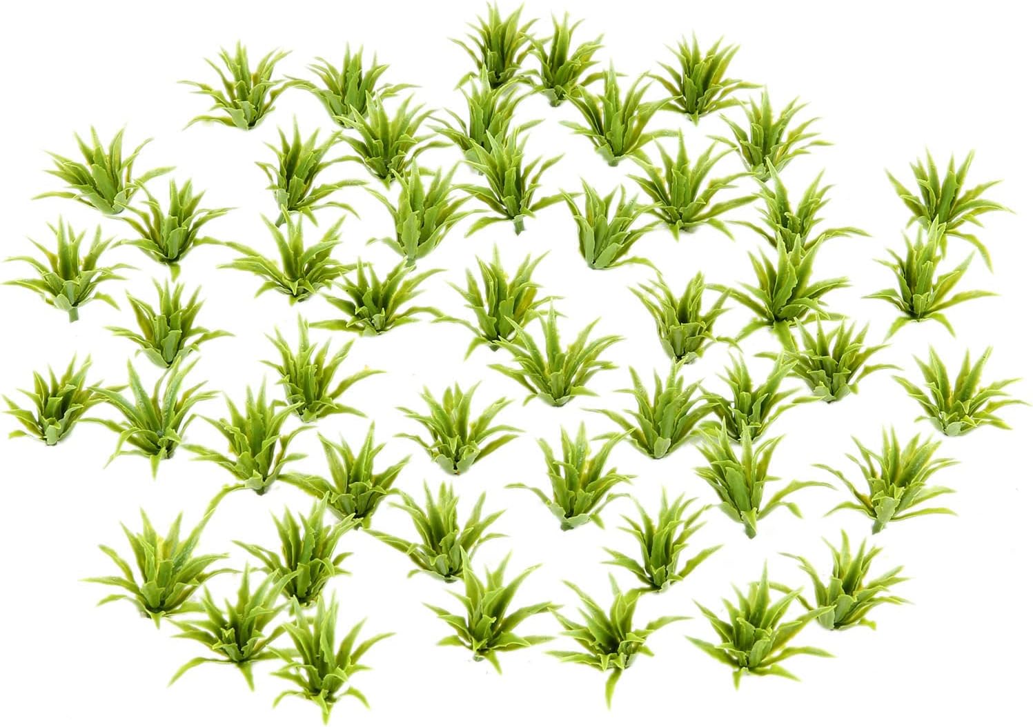 Yetaha 50pcs Green Shrubs Bush Model, Aritificial Plants, Railway Wargame Park Diorama Scenery HO 3.5cm