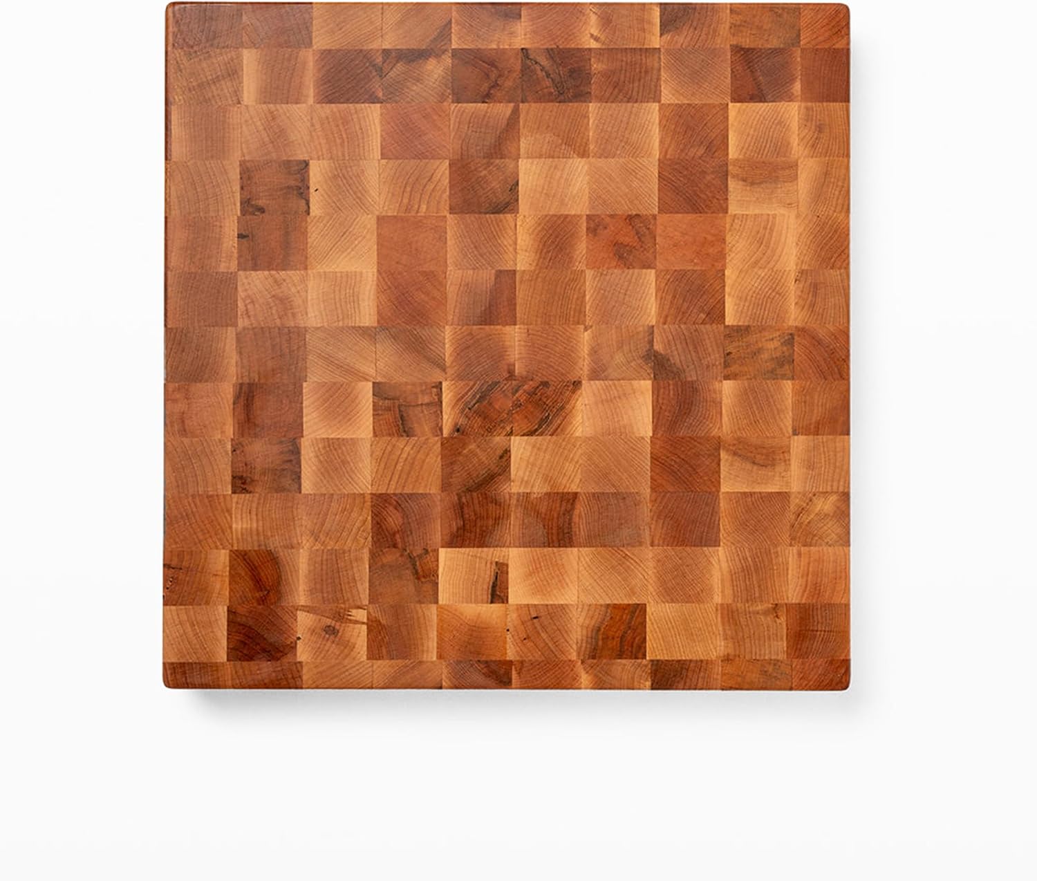 John Boos CCB Series Square Wooden Maple Cutting Board 18”x18” – 2.25” Thick, 22-lb Reversible Butcher Block with End-Grain & Finger Grips – Made in the USA