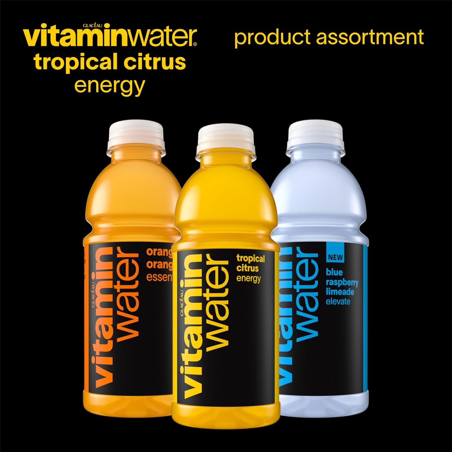 vitaminwater Refresh Tropical Mango, Flavored Water Beverage Bottles, 20 fl oz, 12 Pack