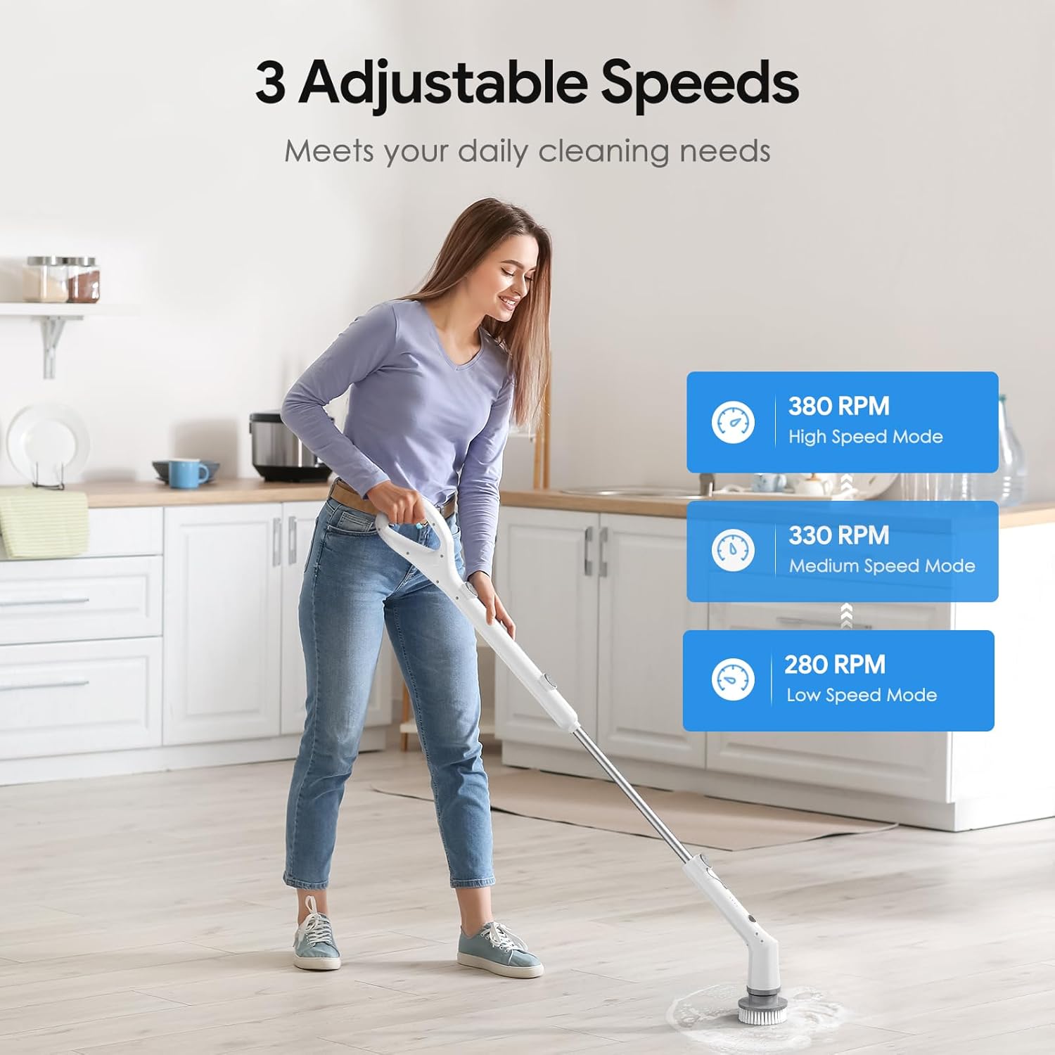 Sorpci Electric Spin Scrubber, 2026 New Cordless Cleaning Brush, Shower Cleaning Brush with 7 Replaceable Brush Heads