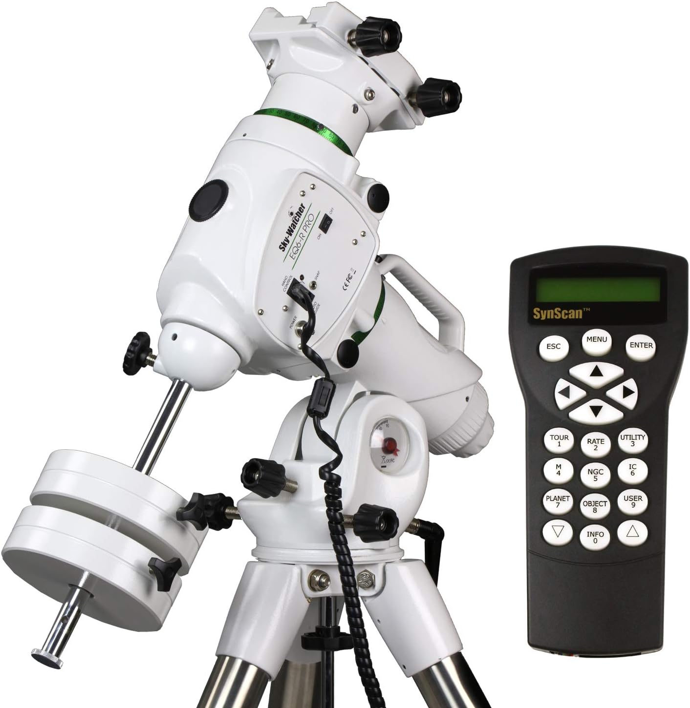 Sky-Watcher EQ6-R – Fully Computerized GoTo German Equatorial Telescope Mount – Belt-driven, Motorized, Computerized Hand Controller with 42