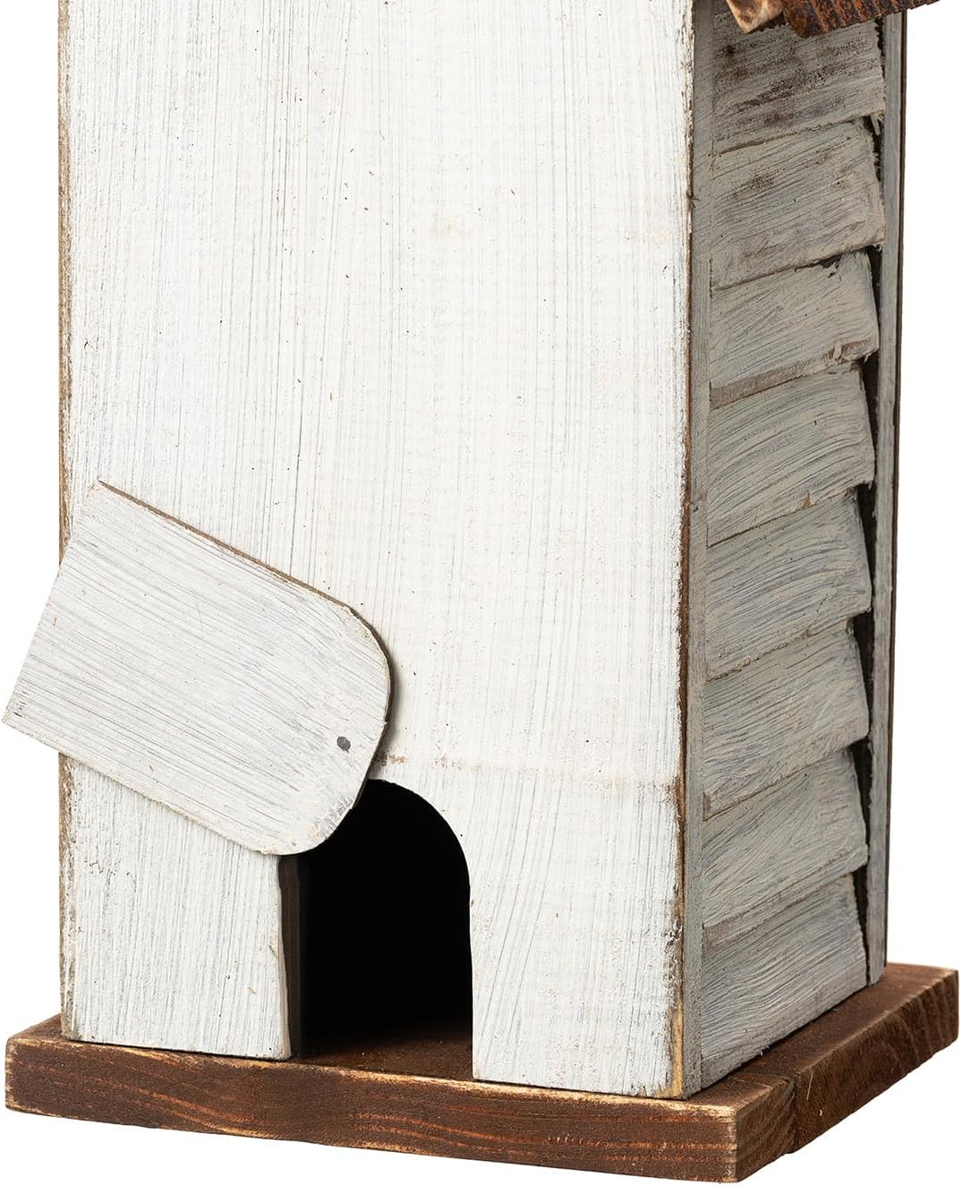 Glitzhome Bird Houses for Outside,10" H Rustic Wooden Bird House Garden Distressed Decorative Birdhouse for Outdoors, Hanging Birdhouse for Bluebird Hummingbird Wren Finch Cardinals Cedar