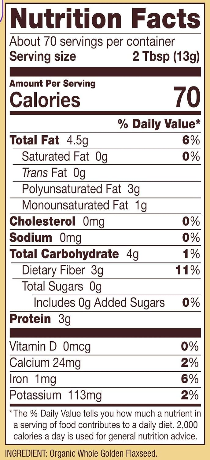Bob's Red Mill Organic Golden Flaxseed Meal, 32oz (4 Pack)