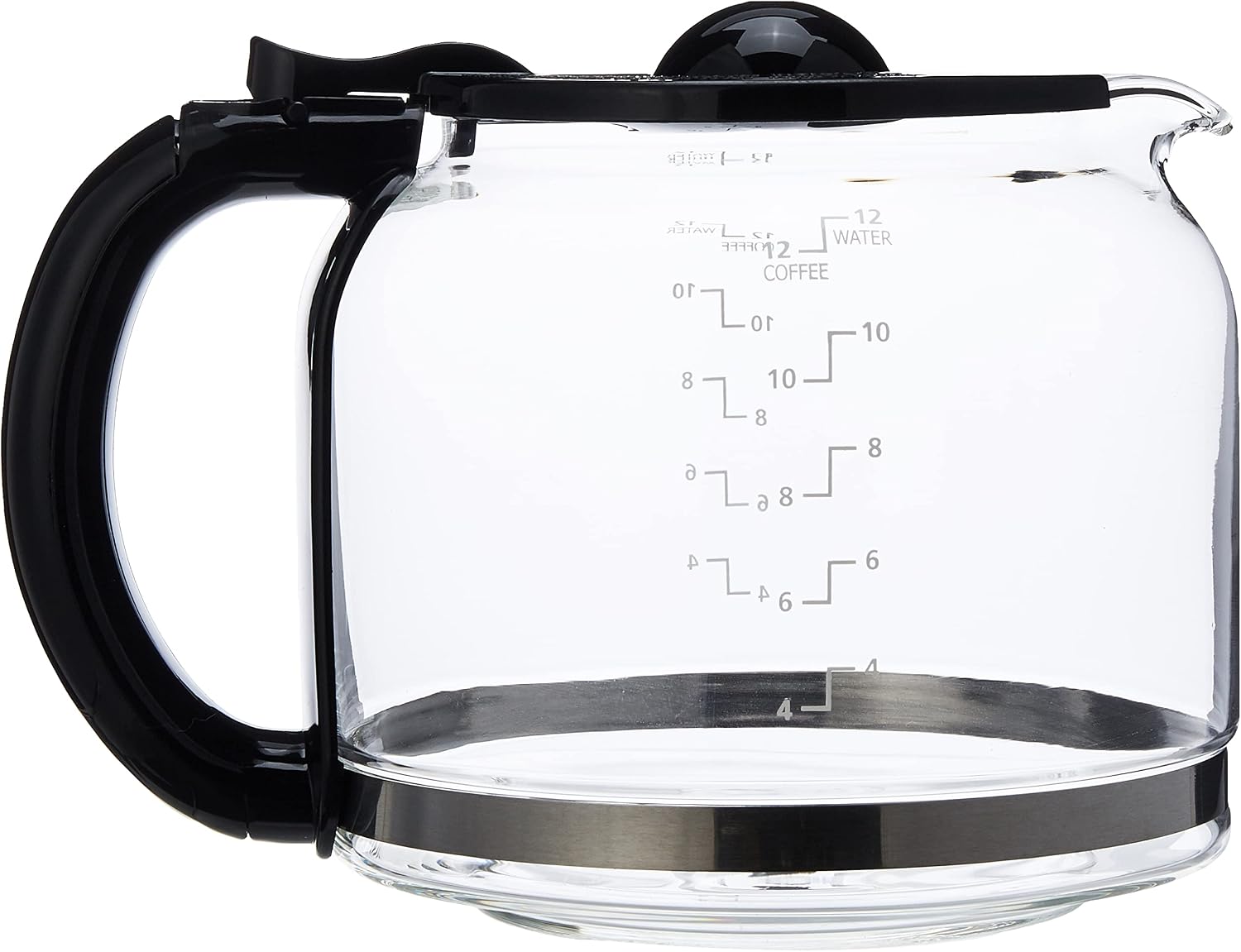 Capresso Glass Carafe 12 Cup, Black