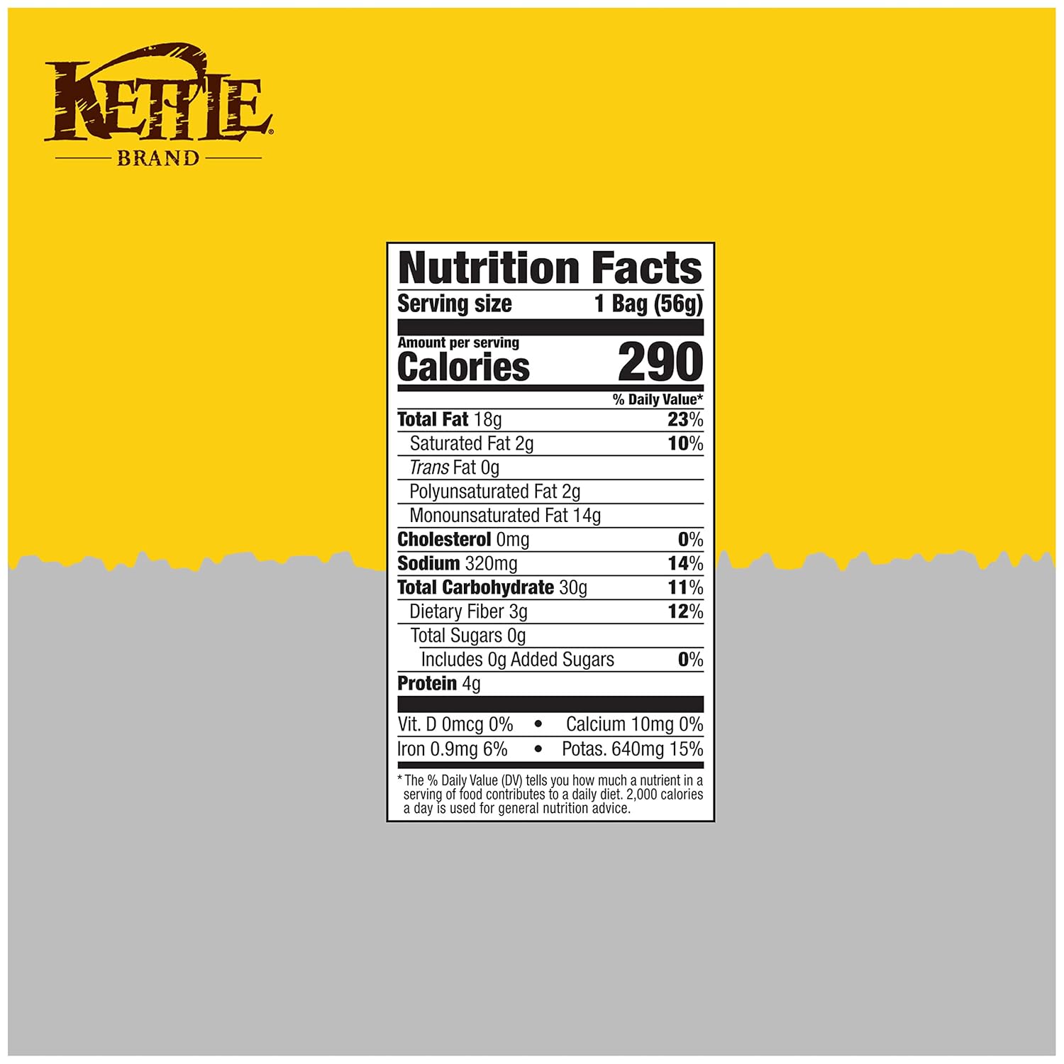 Kettle Brand Krinkle Cut Salt and Fresh Ground Pepper Potato Chips, 13 Oz