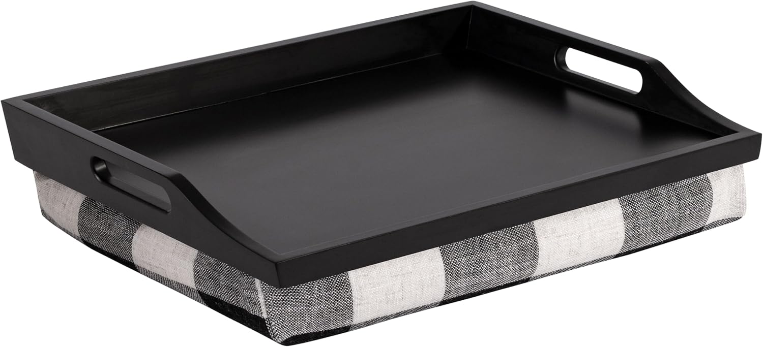 ROSSIE HOME Wood Lap Tray – Natural Acacia, Fits 15.6” Laptops