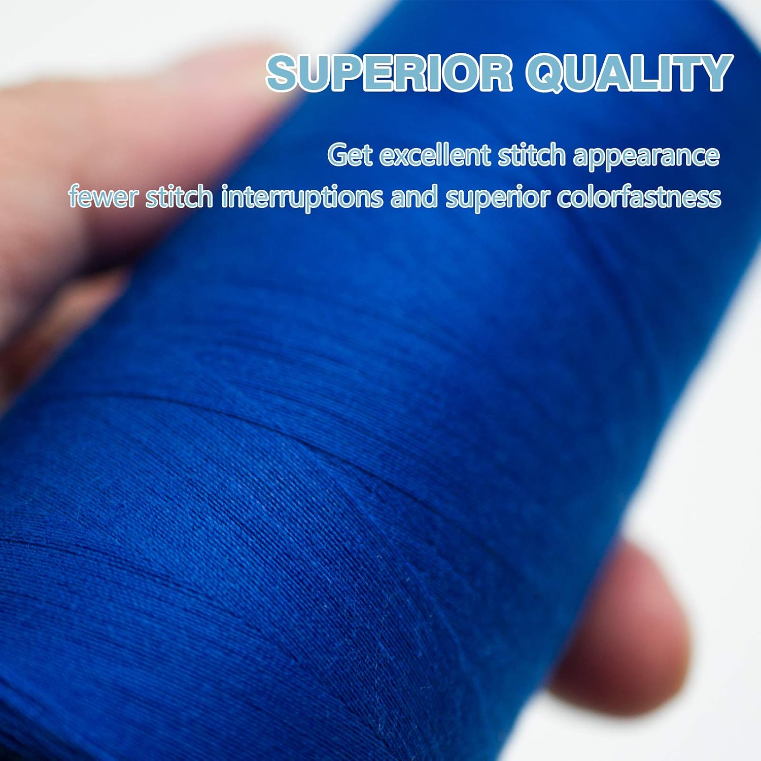 Black Serger Thread, All-Purpose Thread for Sewing, Polyester, 4 Cones of 3000 Yards Each Spool for Sewing Machine