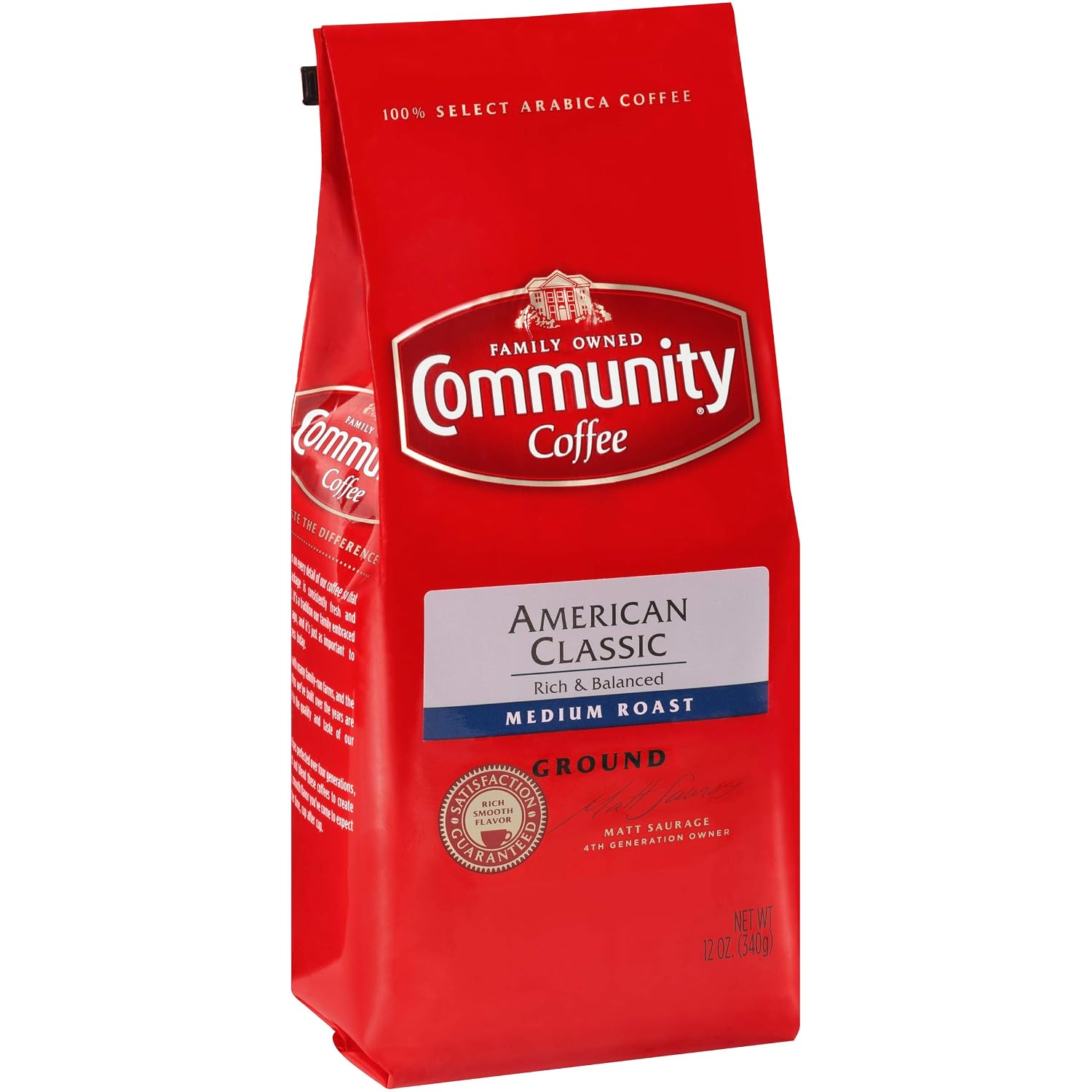 Community Coffee French Roast, Ground Coffee, Extra Dark Roast, 12 Ounce Bag (Pack of 1)