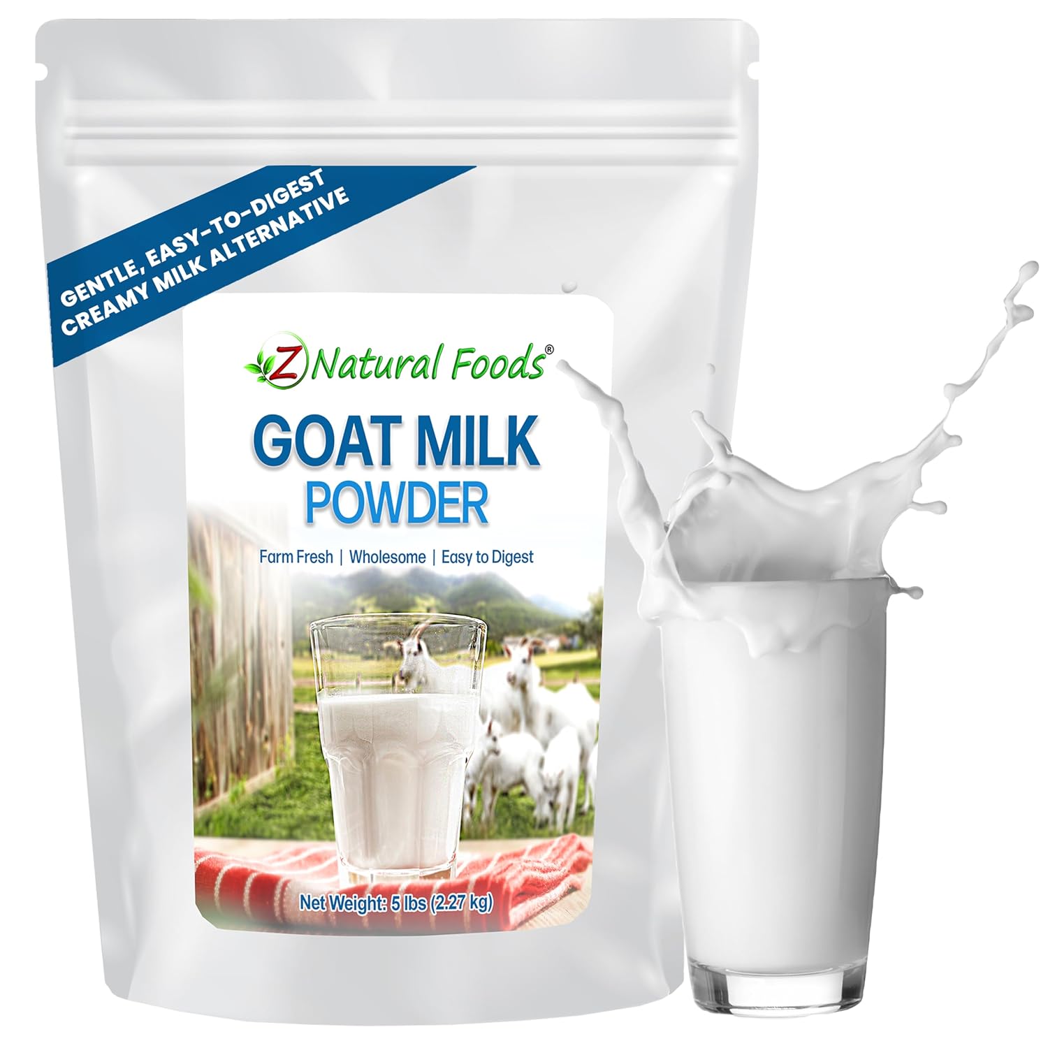 Z Natural Foods Premium Whole Milk Powder - Pasteurized Dry Milk, 5 lb