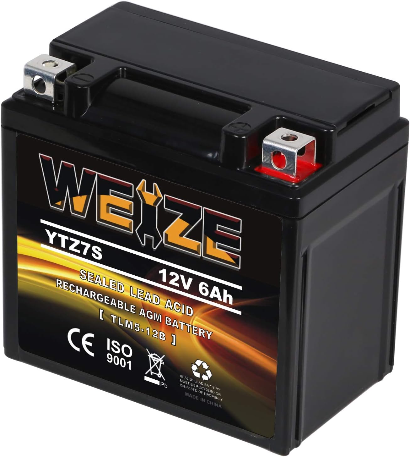 Weize YTX14 BS ATV Battery High Performance - Maintenance Free - Sealed AGM YTX14-BS Motorcycle Battery compatible with Honda Suzuki Kawasaki Yamaha scooter snowmobile