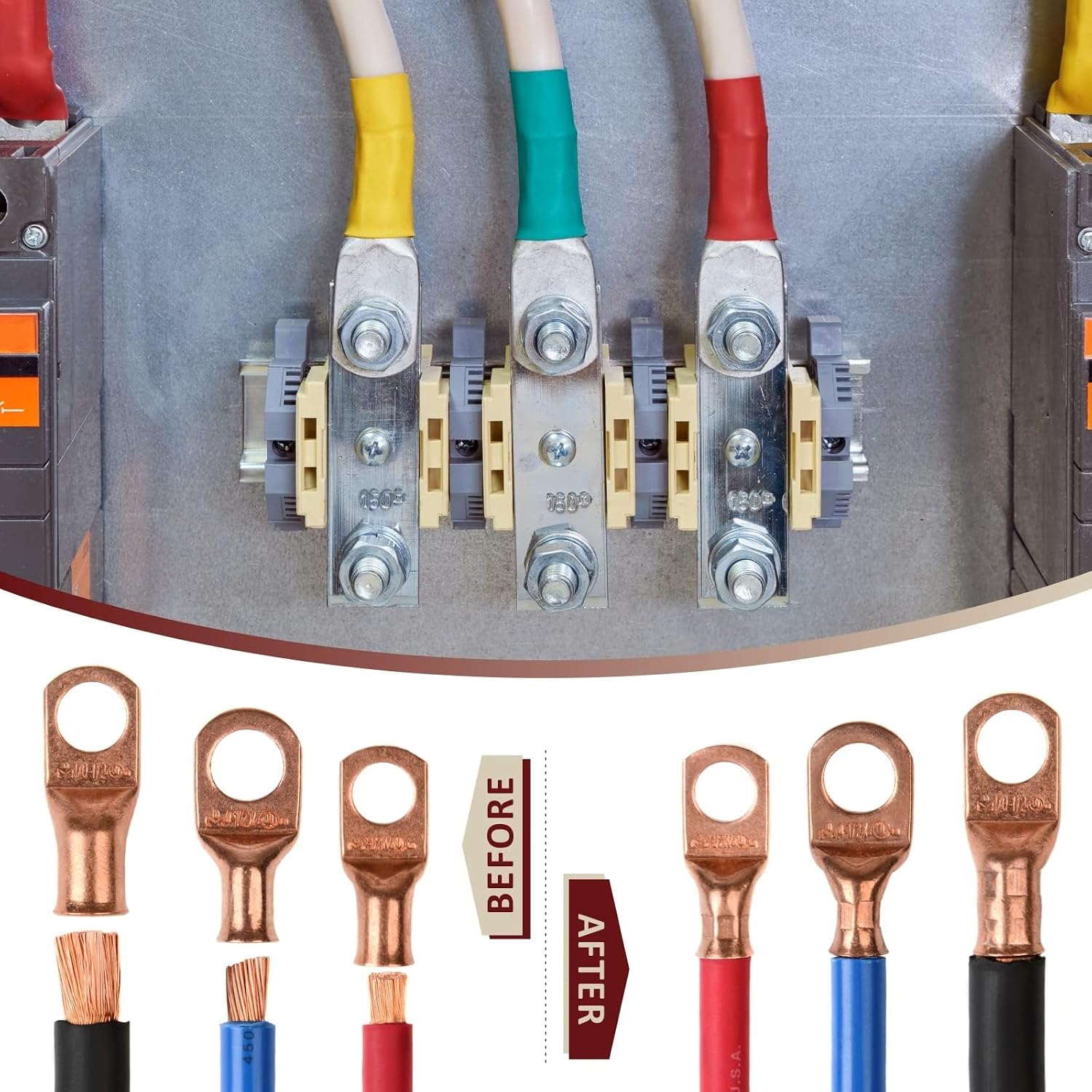 iCrimp Cable Lug Crimping Tool for Heavy Duty Wire Lugs AWG 8-1/0 | Battery Cable Crimper, Battery Terminal, Copper Lugs