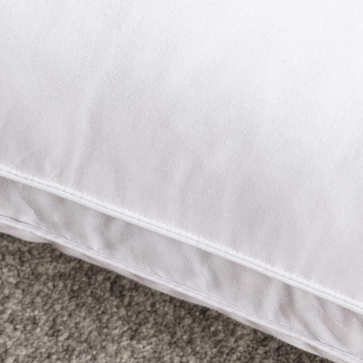 puredown® Goose Feathers and Down White Pillows with 100% Cotton Cover, Bed Sleeping Hotel Collection Pillows Set of 2, Standard Size