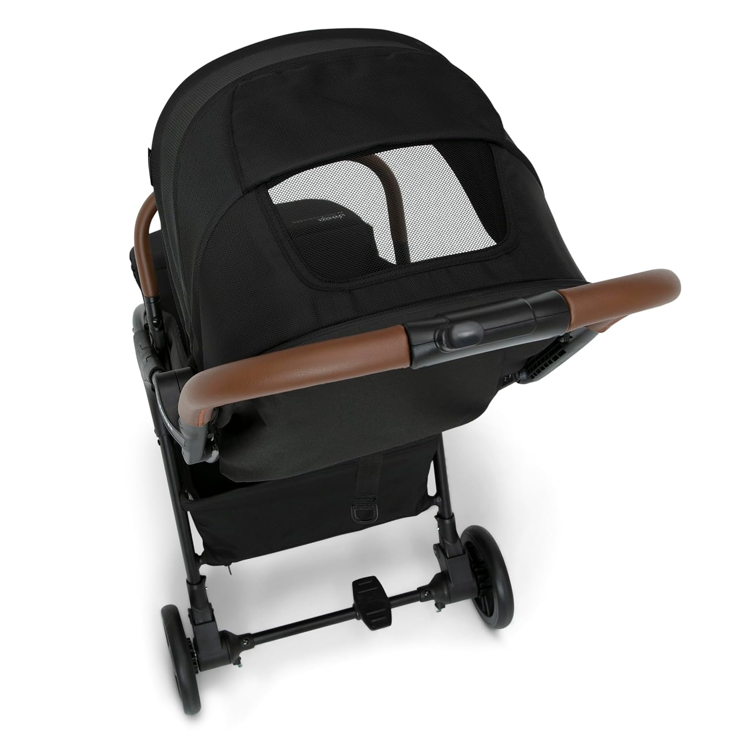 Jeep Altitude Compact Travel Stroller by Delta Children Greenguard Gold, Easy One Hand Fold, Lightweight, Extendable Canopy with Peek-a-Boo Window, Reclining Seat, 4 Wheel Suspension, Olive Green