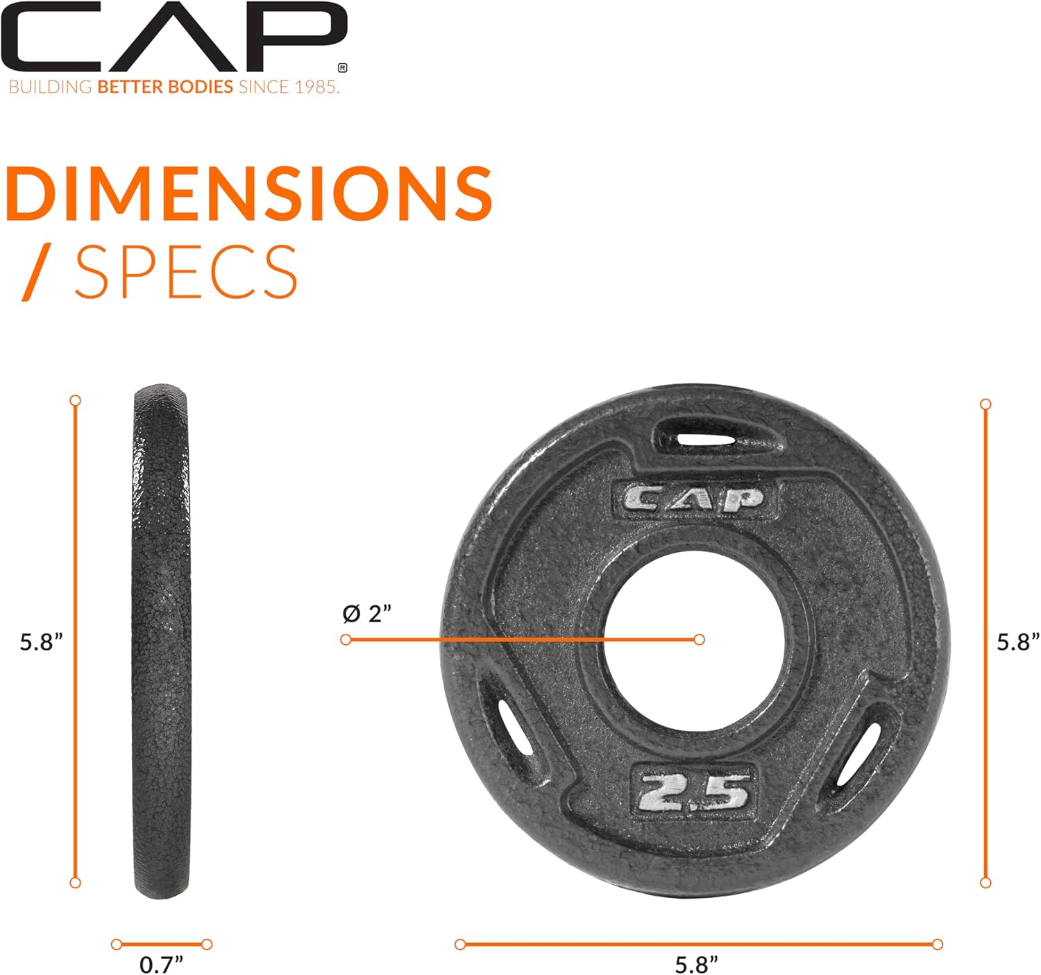 CAP Barbell 2-Inch Olympic Weight Plate | Multiple Options