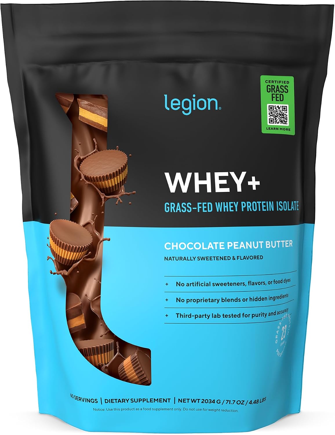 LEGION Whey+ Protein Whey Isolate from Grass Fed Cows (French Vanilla, 30 Servings) - Whey Protein Isolate Powder, Low Calorie, Non-GMO, Sugar Free, Lactose and Gluten Free, All Natural Protein Powder