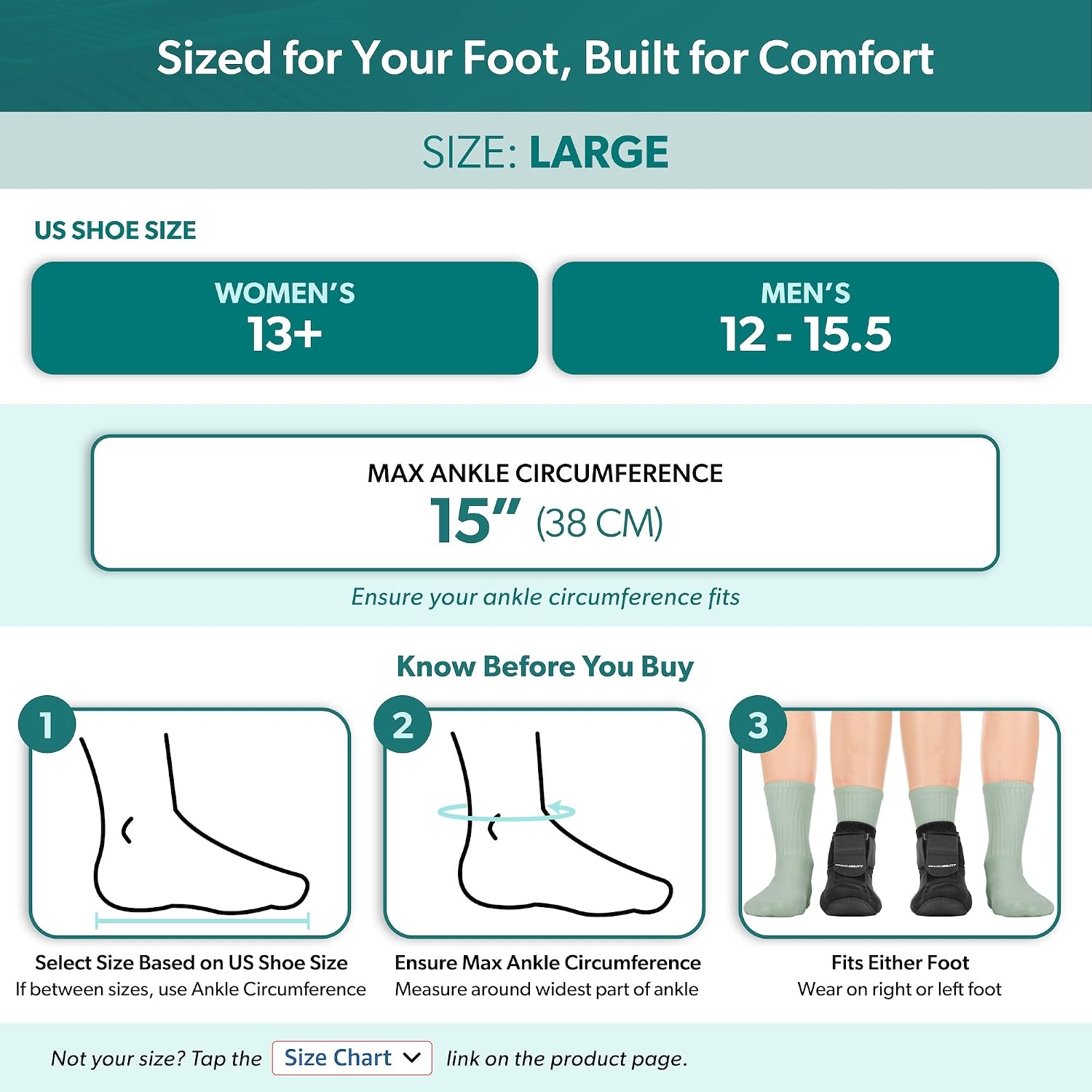 BraceAbility Plantar Fasciitis Night Splint Sock - Plantar Fascia Boot for Sleeping, Achilles Tendonitis Relief, Foot Drop, Heel Pain - Planter Facetious Brace for Women and Men - Black (L)