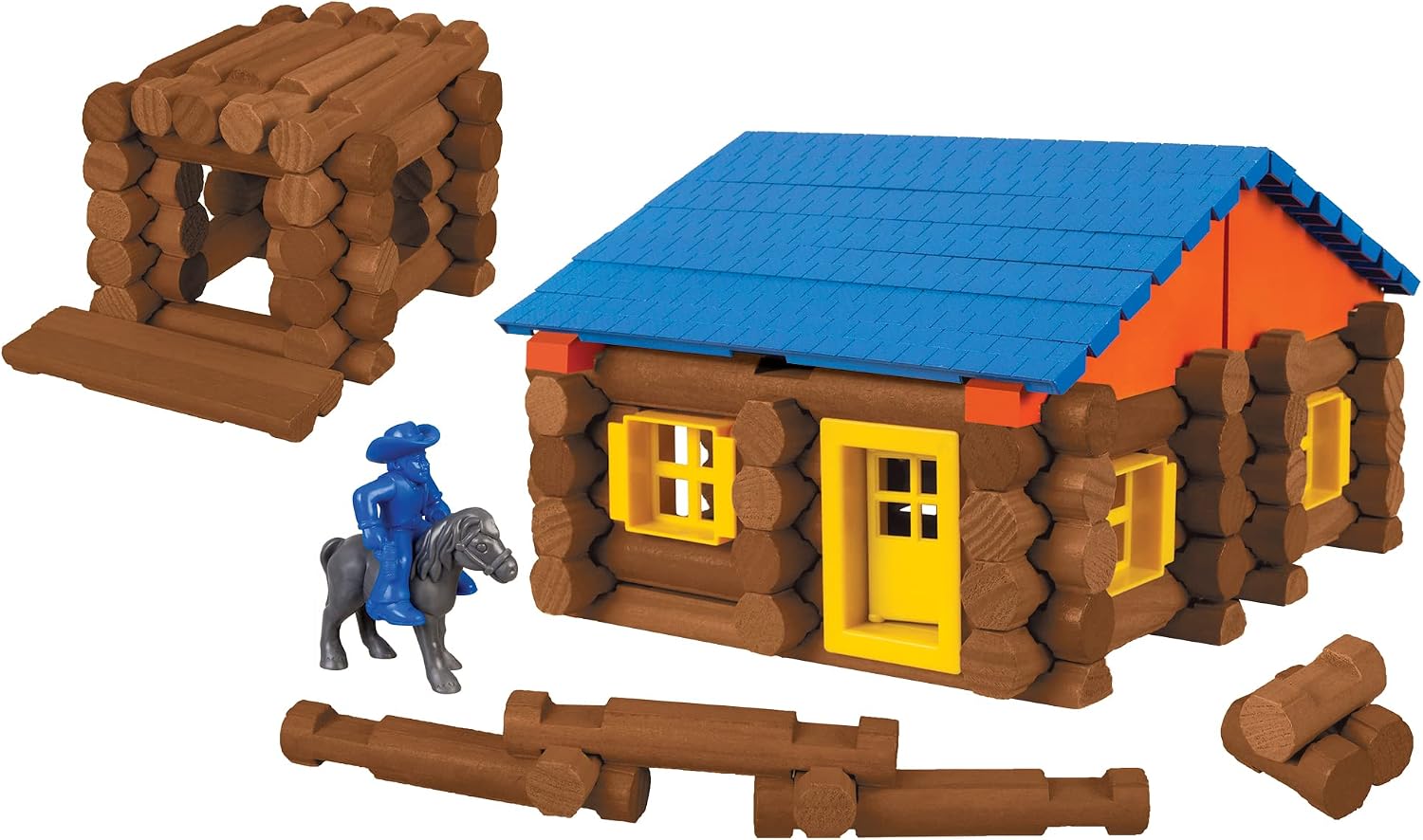 LINCOLN LOGS – Oak Creek Lodge – 137 Pieces - Real Wood Logs-Ages 3+ - Best Retro Building Gift Set for Boys/Girls – Creative Construction