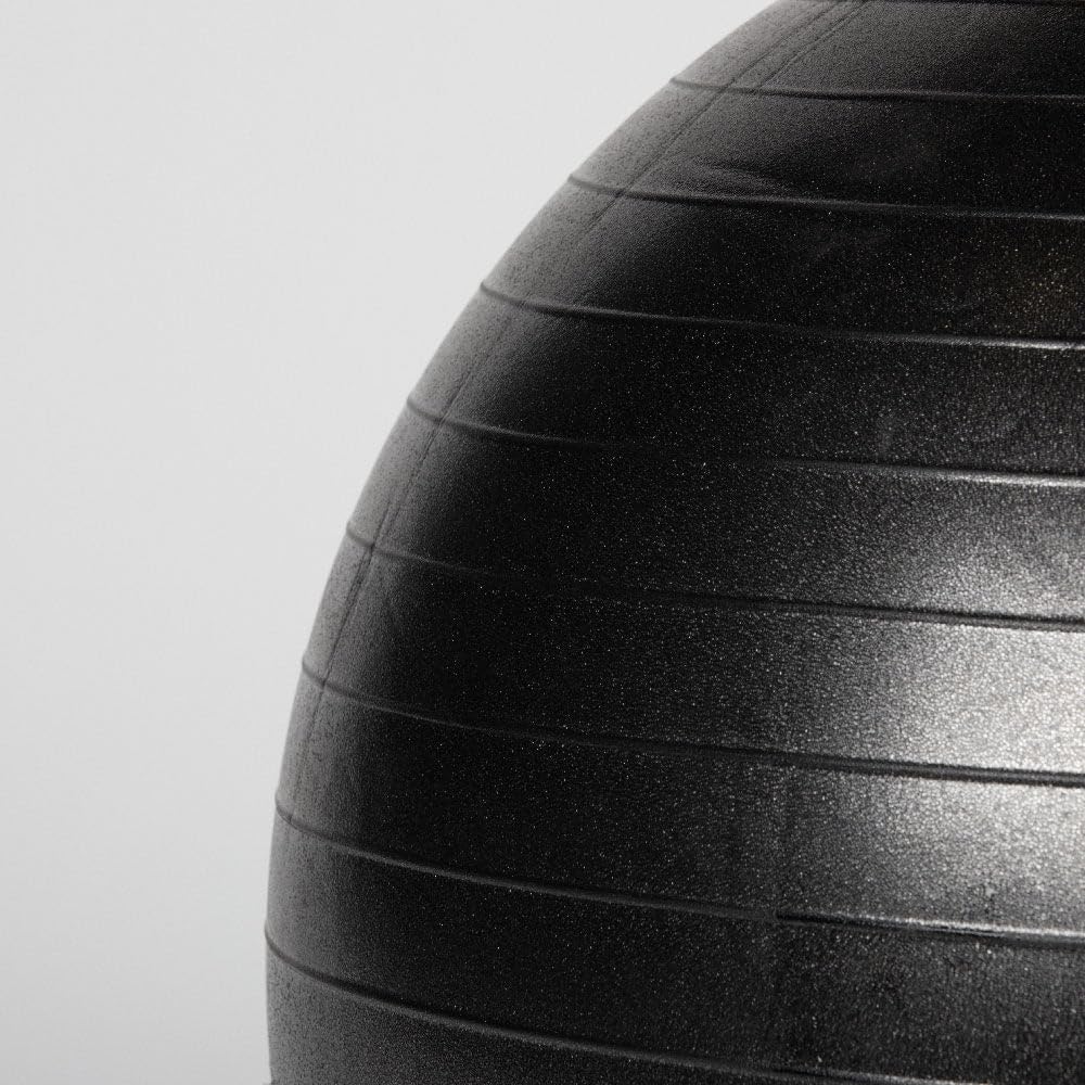 Titan Fitness 65cm Black Exercise Stability Ball, 25.6" Diameter Inflatable Yoga Ball for Home Gym Workouts, Resistance Exercises