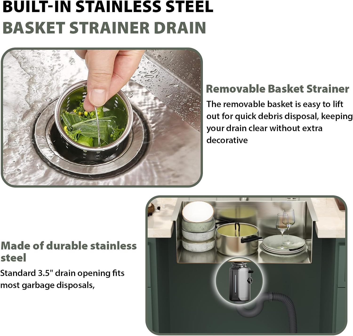 Mocoloo 13 Inch Drop in Bar Sink - 13" x 15" Small Kitchen Sink T304 Stainless Steel Handmade Single Bowl Round Corner Topmount Wet Bar Sink for