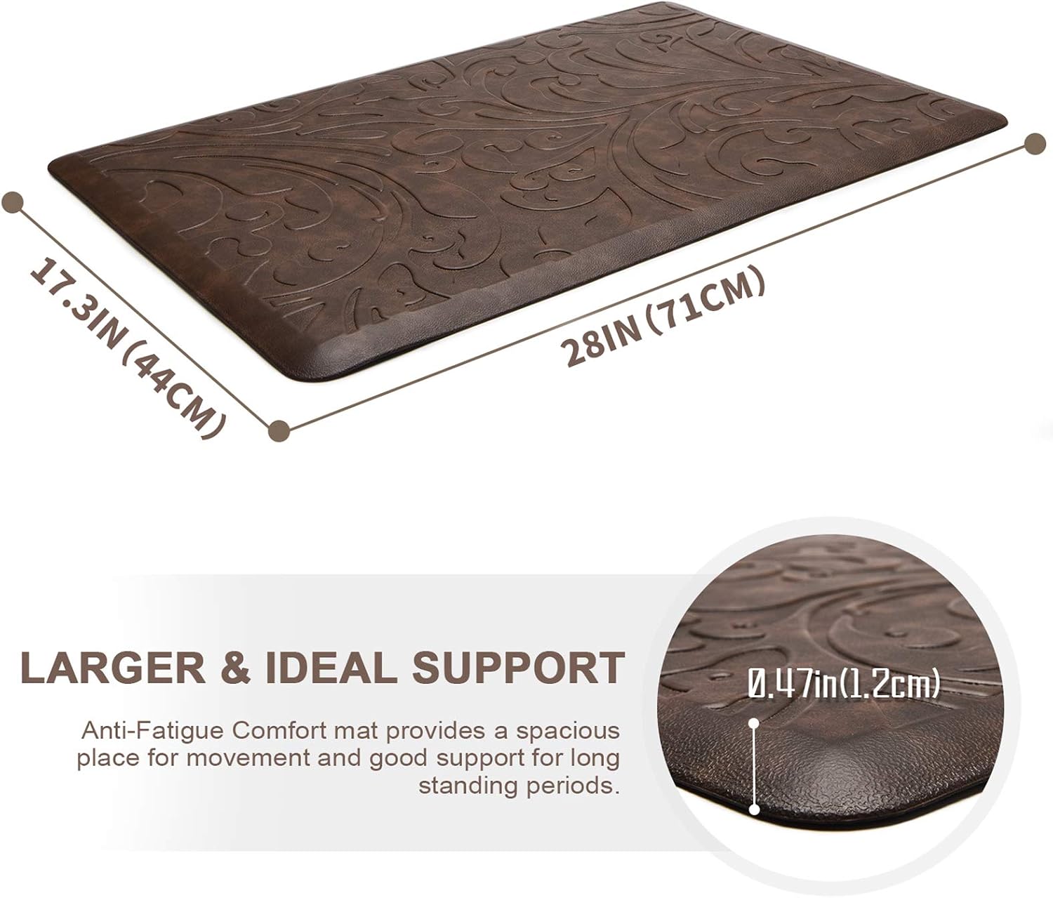Kitchen Mat Cushioned Anti-Fatigue Comfort Standing Mat Rug for Home,Office