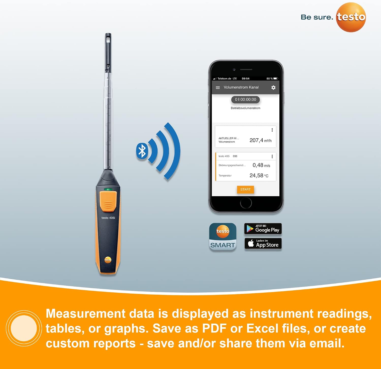testo 405i Anemometer Handheld for Air Celocity