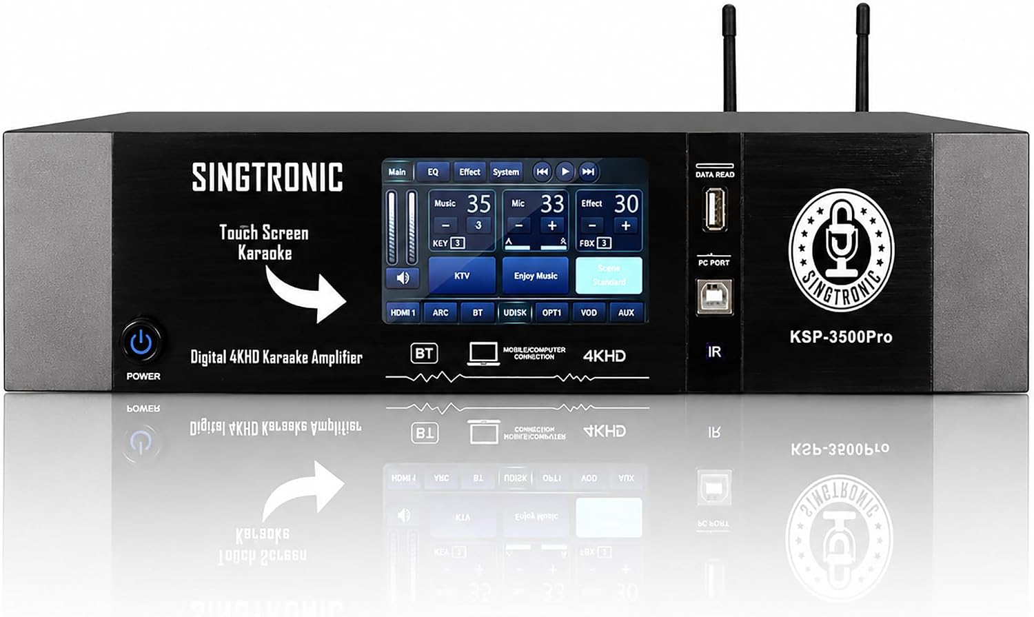 KSP-3500Pro Professional 3500W Digital 3 in 1 Karaoke Sound Processor Amplifier Free: 2 x Wireless Microphones Anti-Feedback